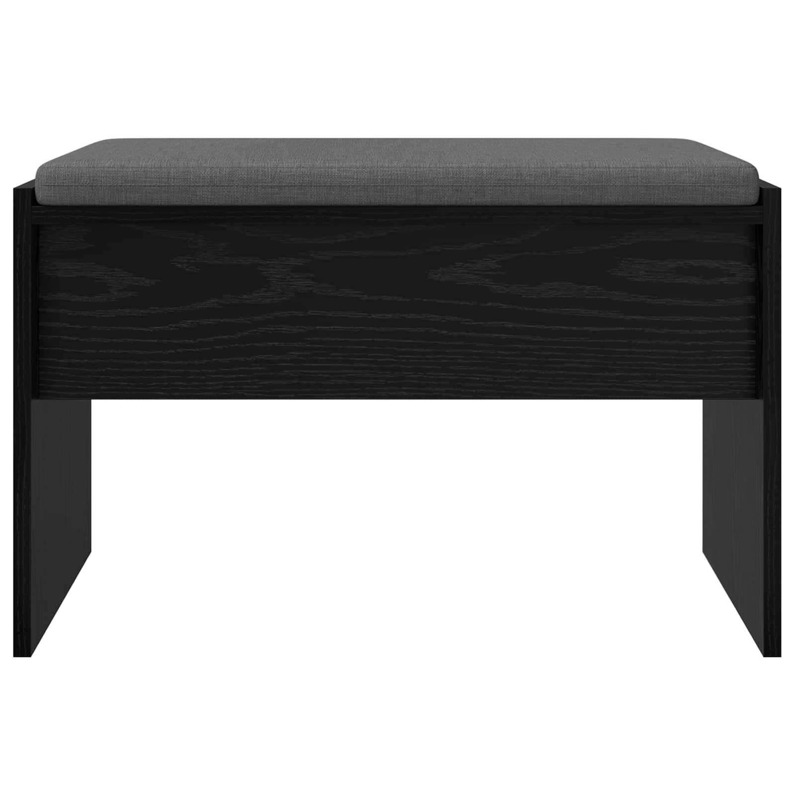 Banc d'entrée avec coussin Chêne noir 63 x 38 x 40 cm
