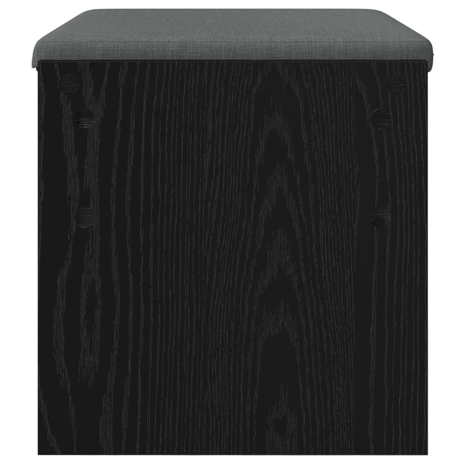 Banc d'entrée avec coussin Chêne noir 63 x 38 x 40 cm