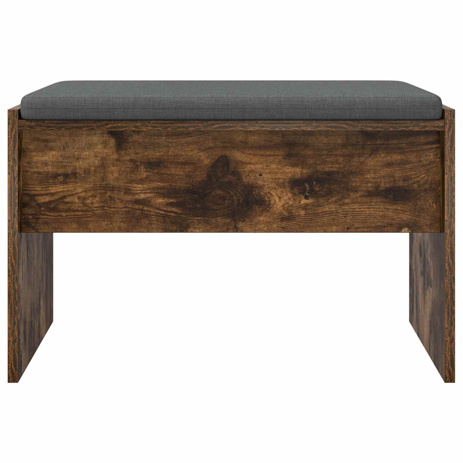 Banc d'entrée avec coussin Chêne fumé 63 x 38 x 40 cm