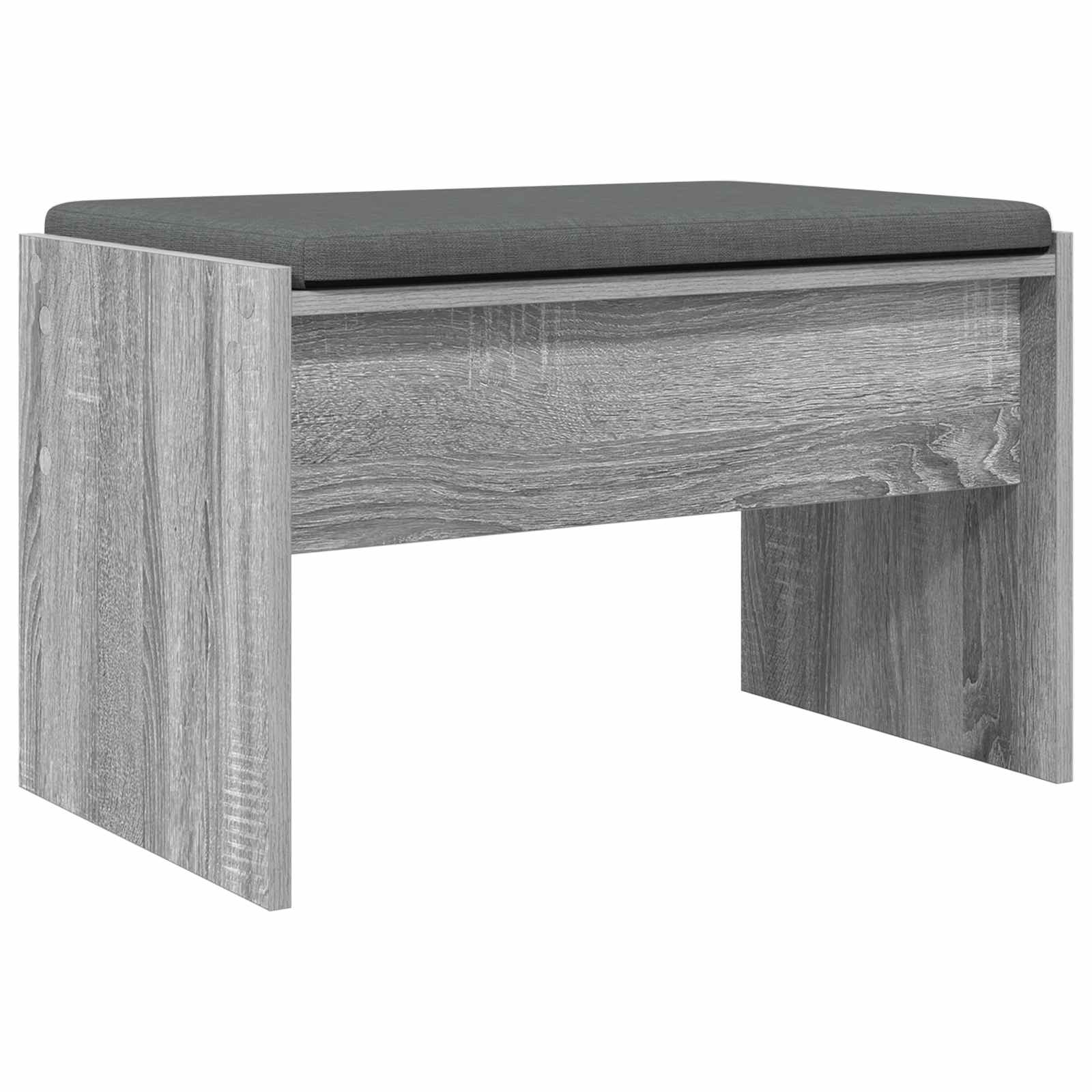 Banc d'entrée avec coussin Gris Sonoma 63 x 38 x 40 cm - XIOS
