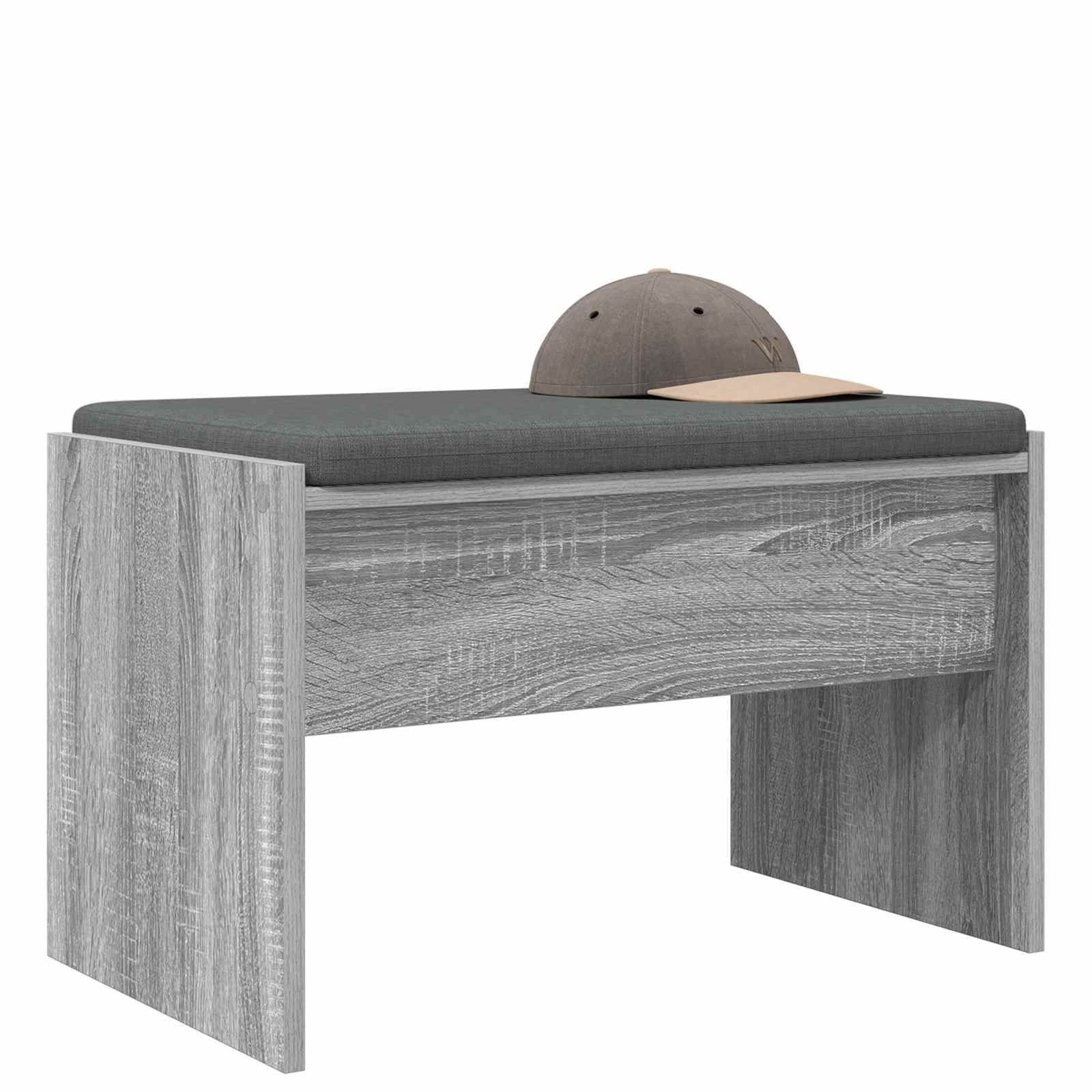 Banc d'entrée avec coussin Gris Sonoma 63 x 38 x 40 cm - XIOS
