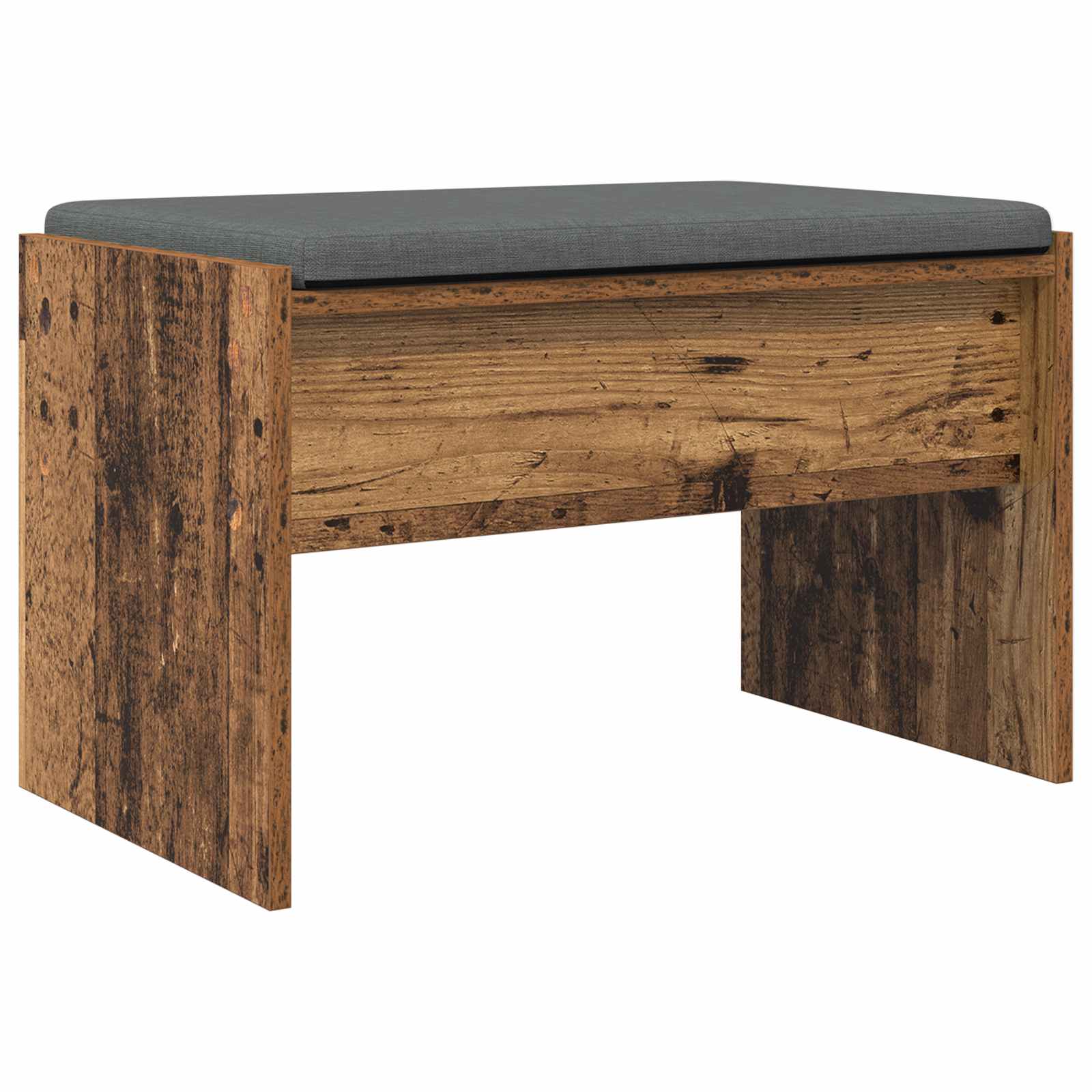 Banc d'entrée avec coussin Bois ancien 63 x 38 x 40 cm - XIOS