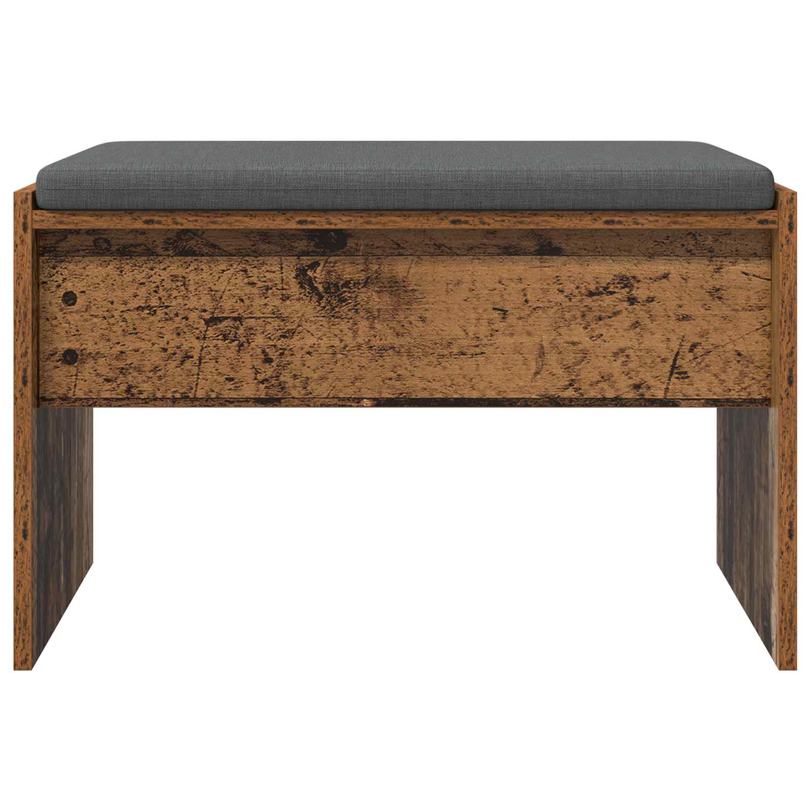 Banc d'entrée avec coussin Bois ancien 63 x 38 x 40 cm - XIOS