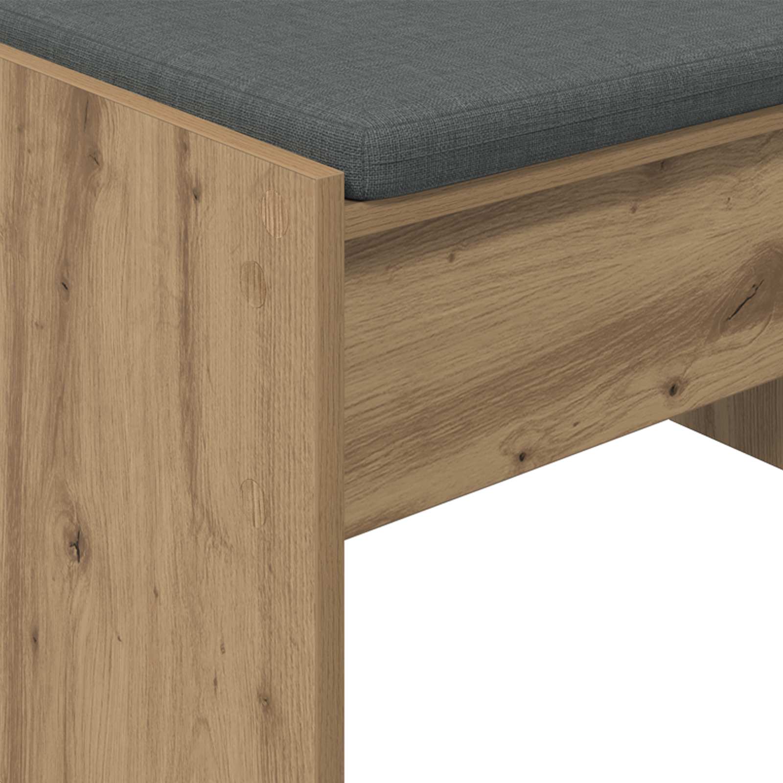 Banc d'entrée Chêne artisanal 63 x 38 x 40 cm