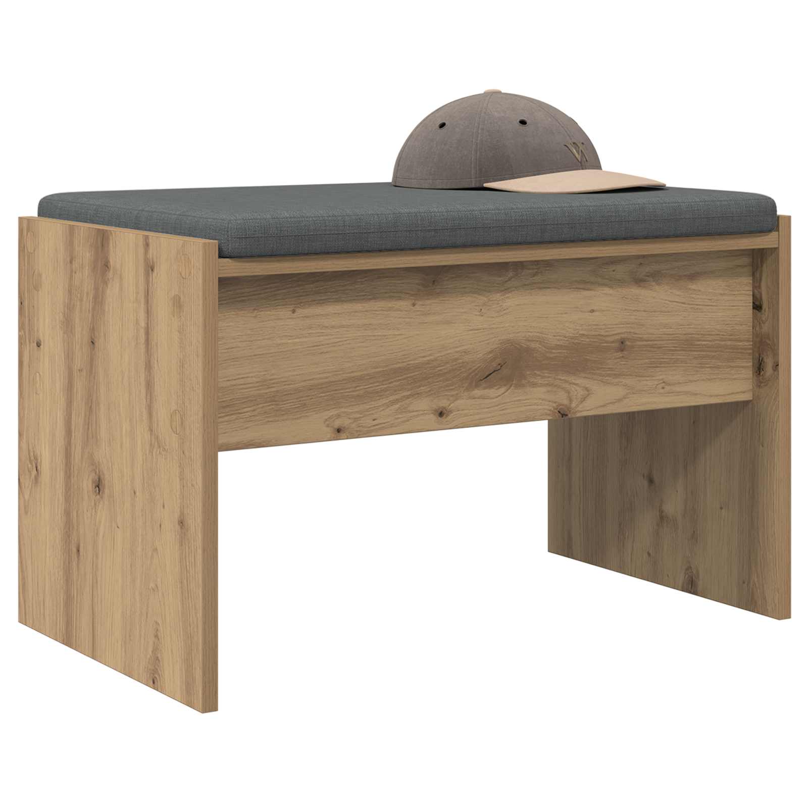 Banc d'entrée Chêne artisanal 63 x 38 x 40 cm