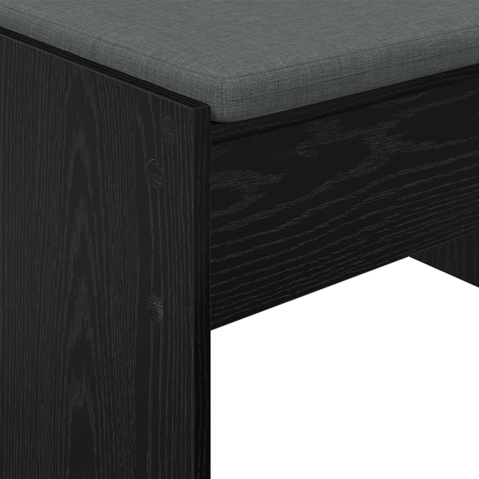 Banc d'entrée avec coussin Chêne noir 83 x 38 x 40 cm - XIOS