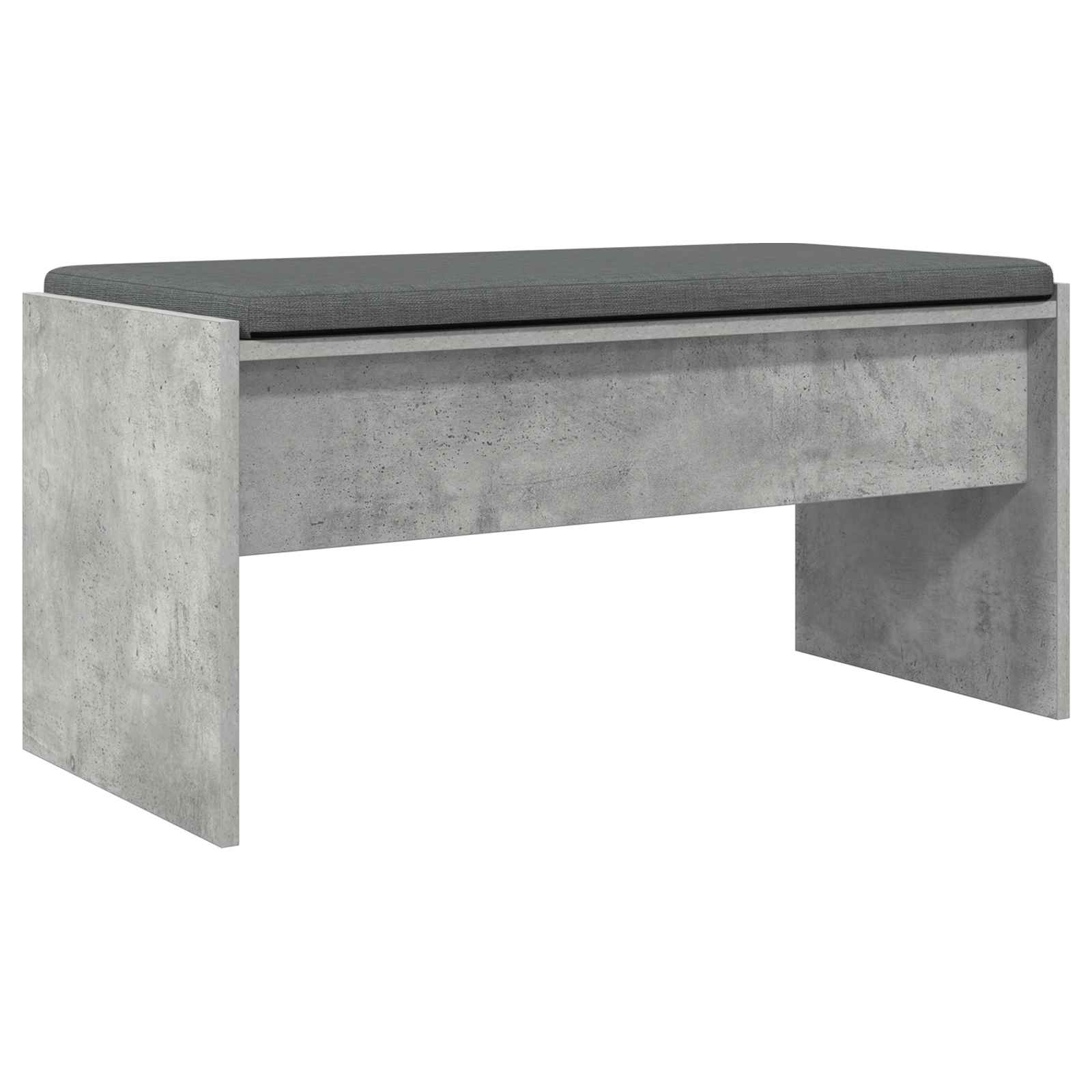 Banc d'entrée avec coussin Gris béton 83 x 38 x 40 cm - XIOS