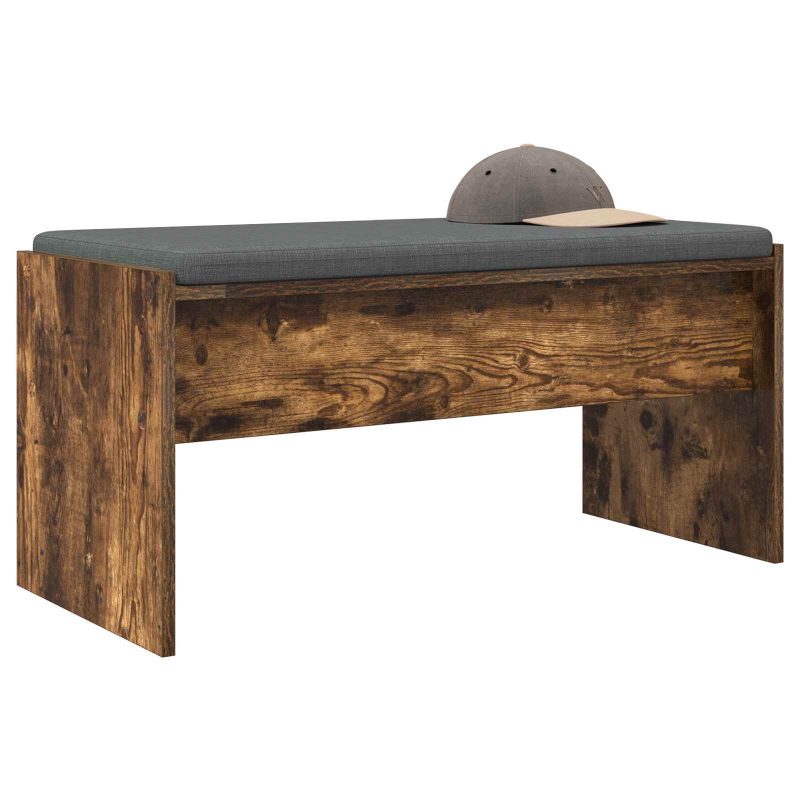 Banc d'entrée avec coussin Chêne fumé 83 x 38 x 40 cm - XIOS