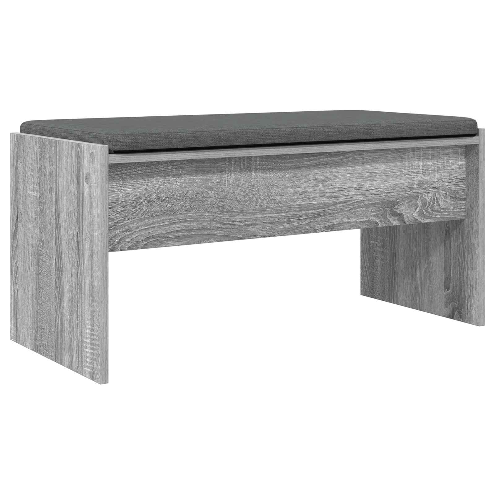 Banc d'entrée avec coussin Gris Sonoma 83 x 38 x 40 cm - XIOS