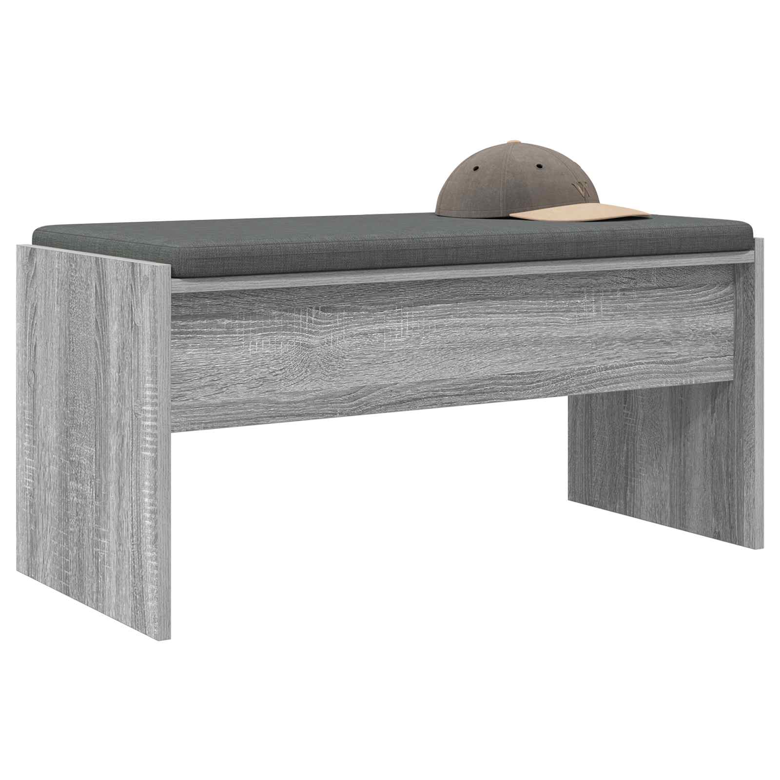 Banc d'entrée avec coussin Gris Sonoma 83 x 38 x 40 cm - XIOS