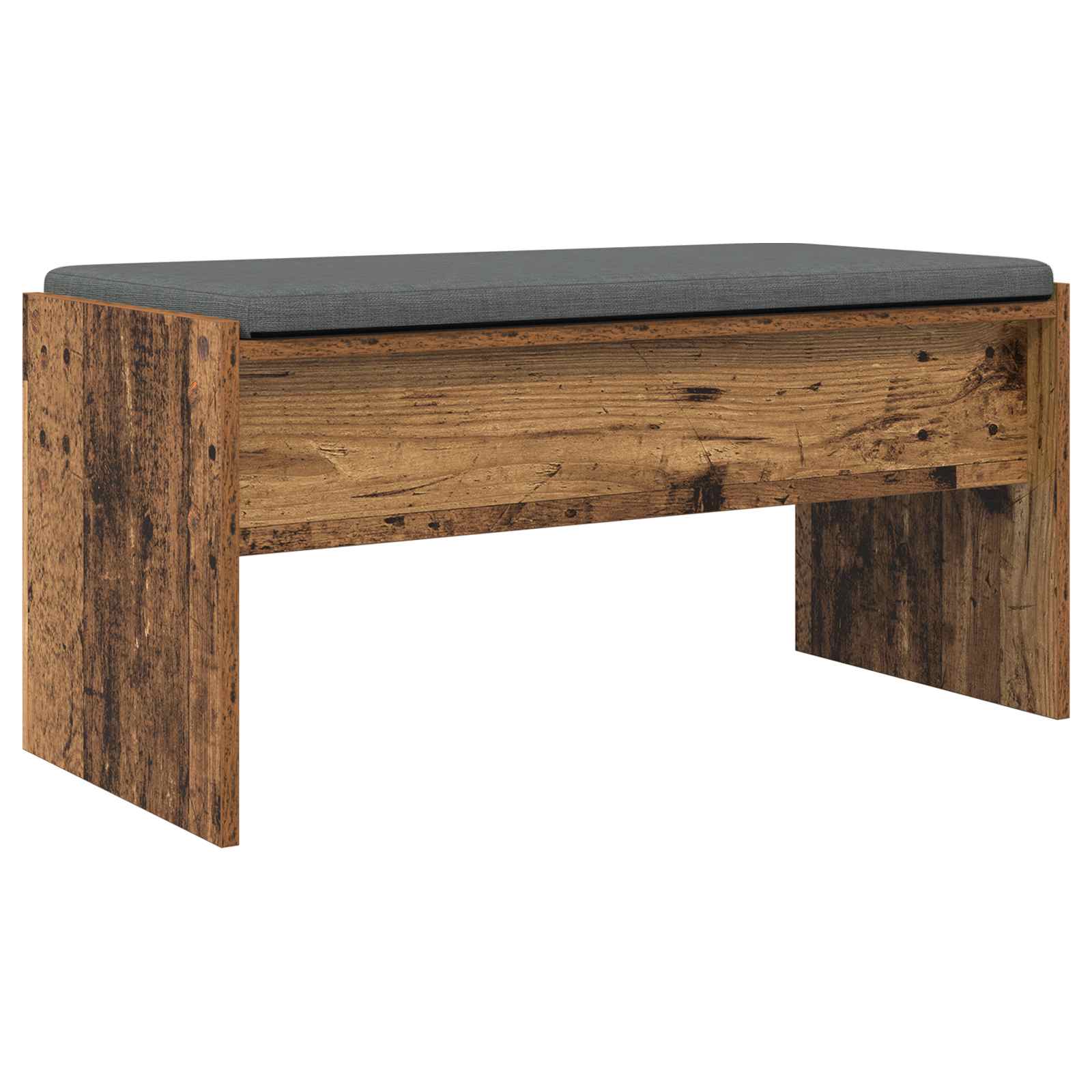 Banc d'entrée avec coussin Bois ancien 83 x 38 x 40 cm - XIOS