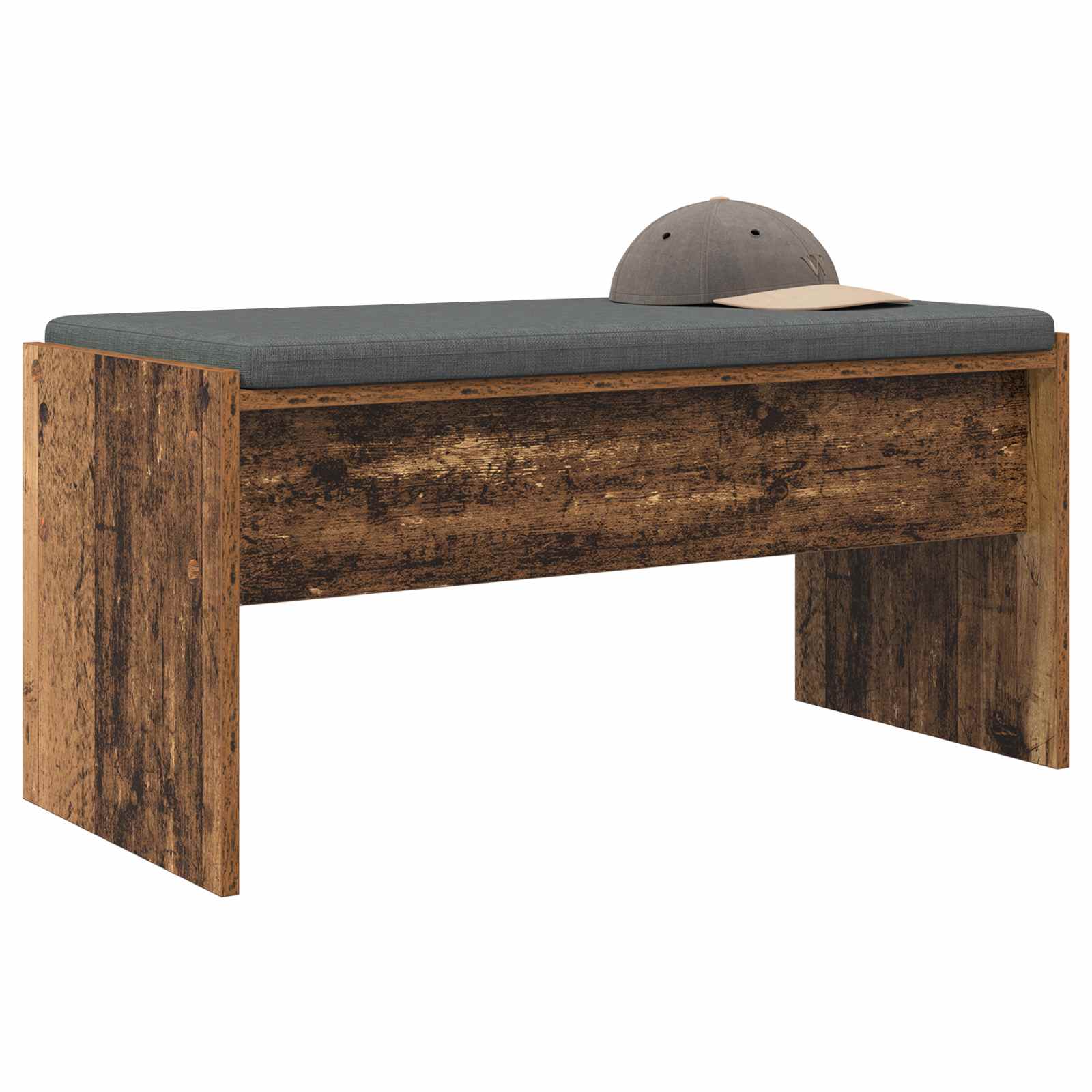 Banc d'entrée avec coussin Bois ancien 83 x 38 x 40 cm - XIOS