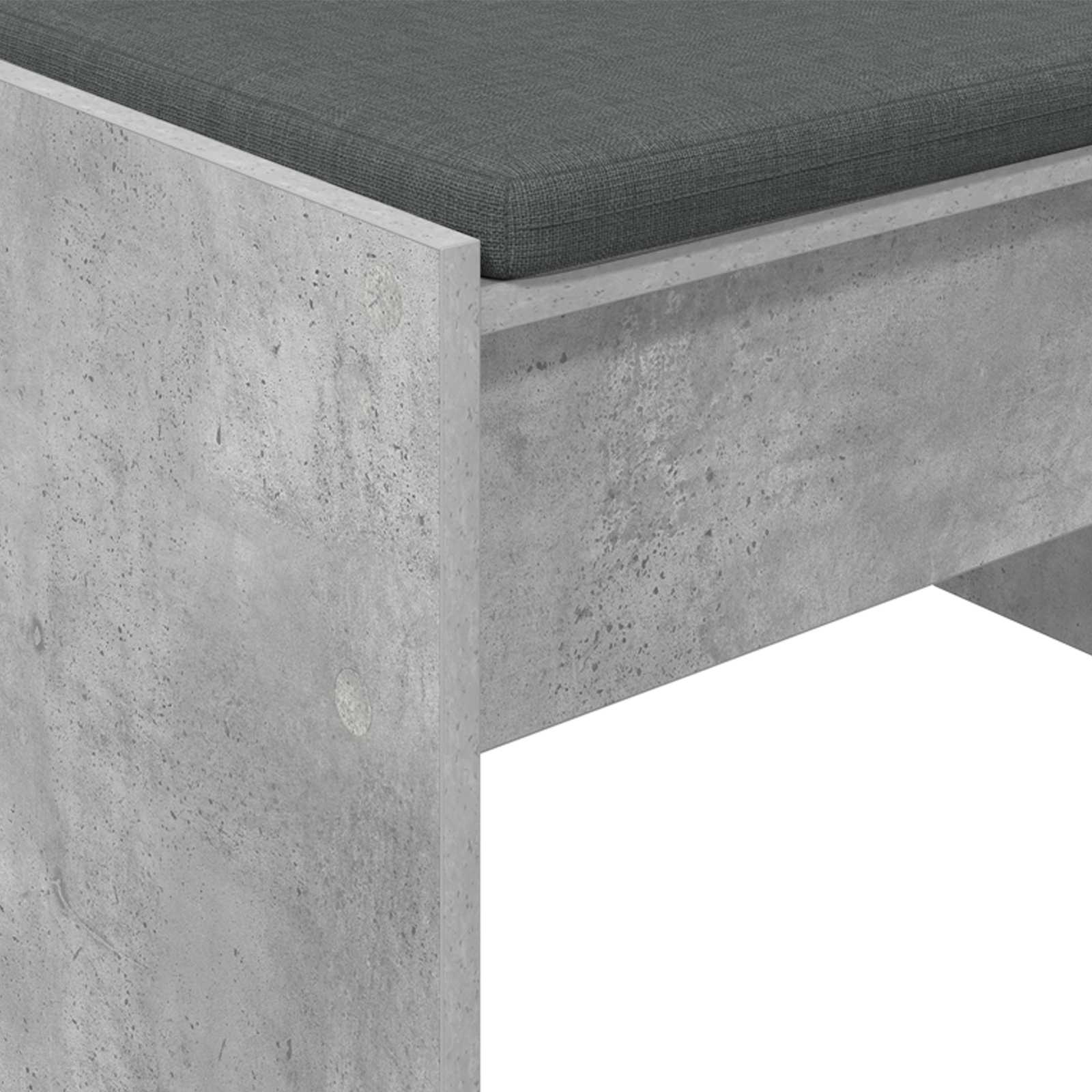 Banc d'entrée avec coussin Gris béton 103 x 38 x 40 cm - XIOS