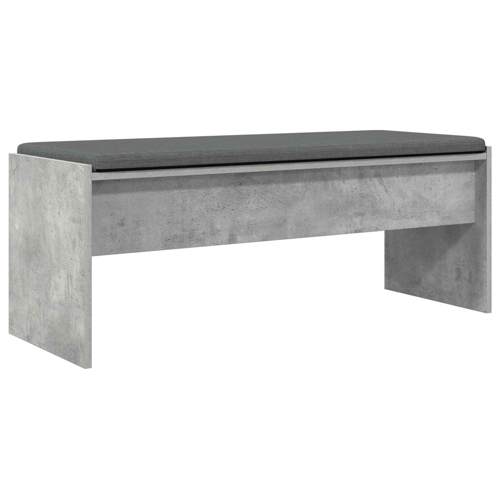 Banc d'entrée avec coussin Gris béton 103 x 38 x 40 cm - XIOS