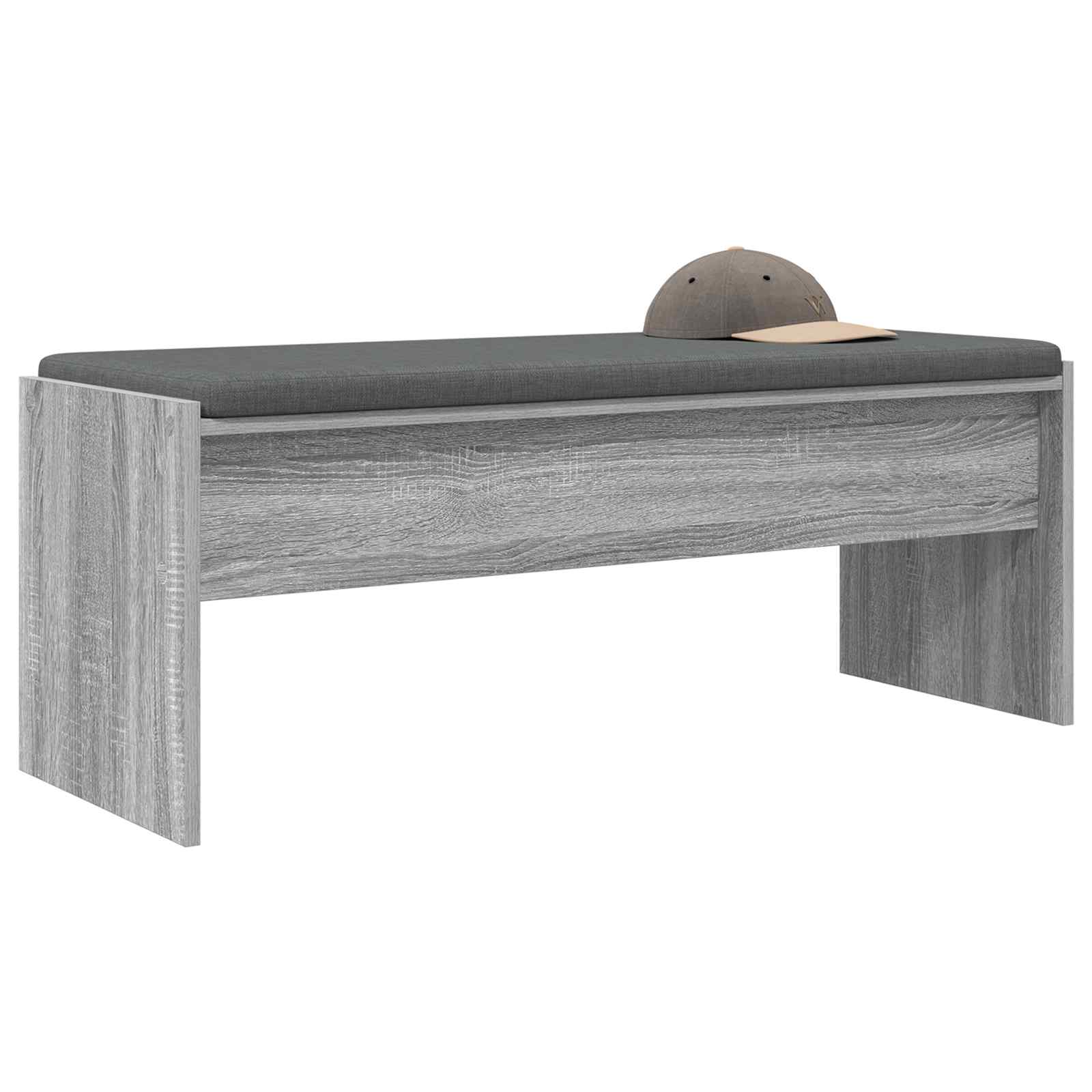 Banc d'entrée avec coussin Gris Sonoma 103 x 38 x 40 cm - XIOS