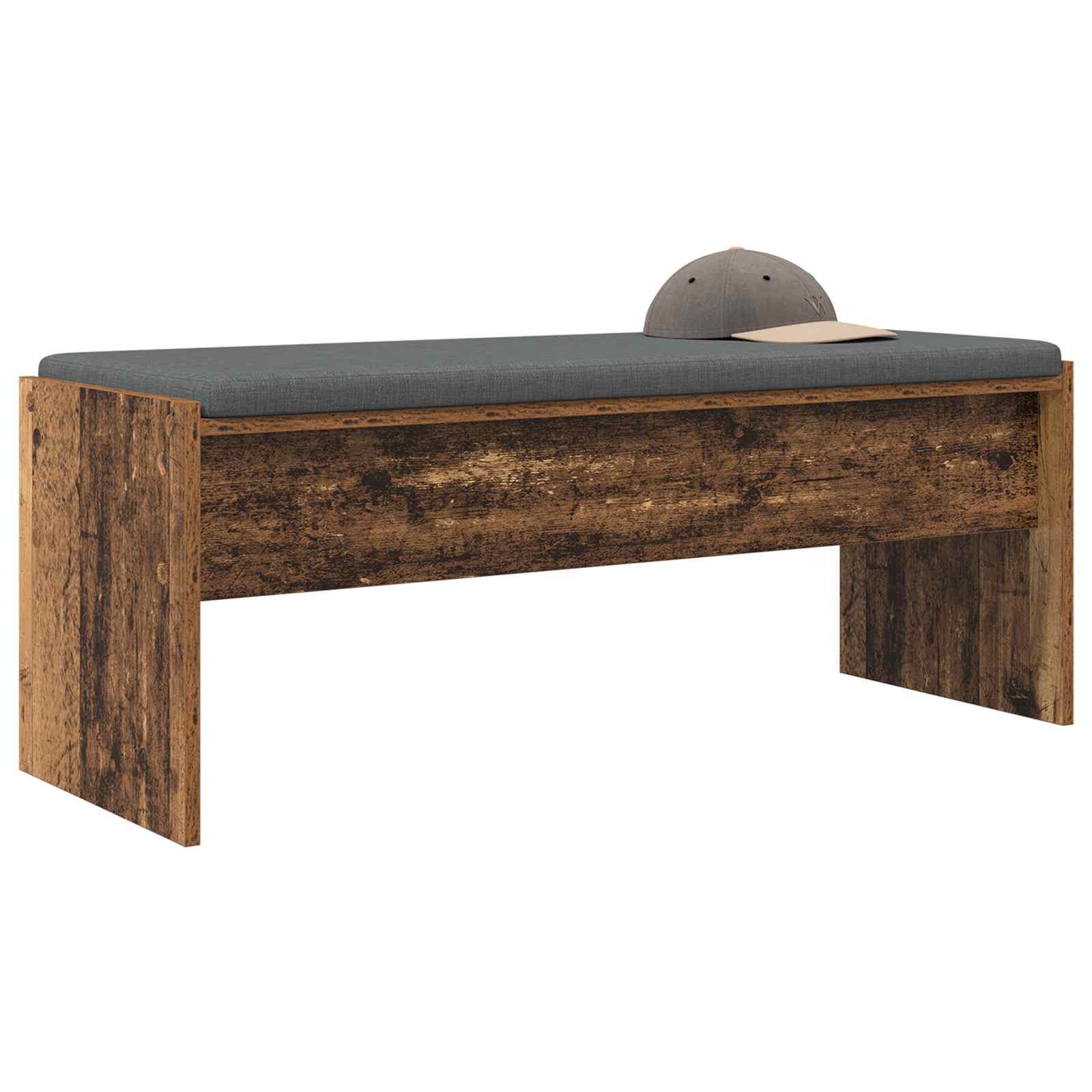 Banc d'entrée avec coussin Bois ancien 103 x 38 x 40 cm - XIOS