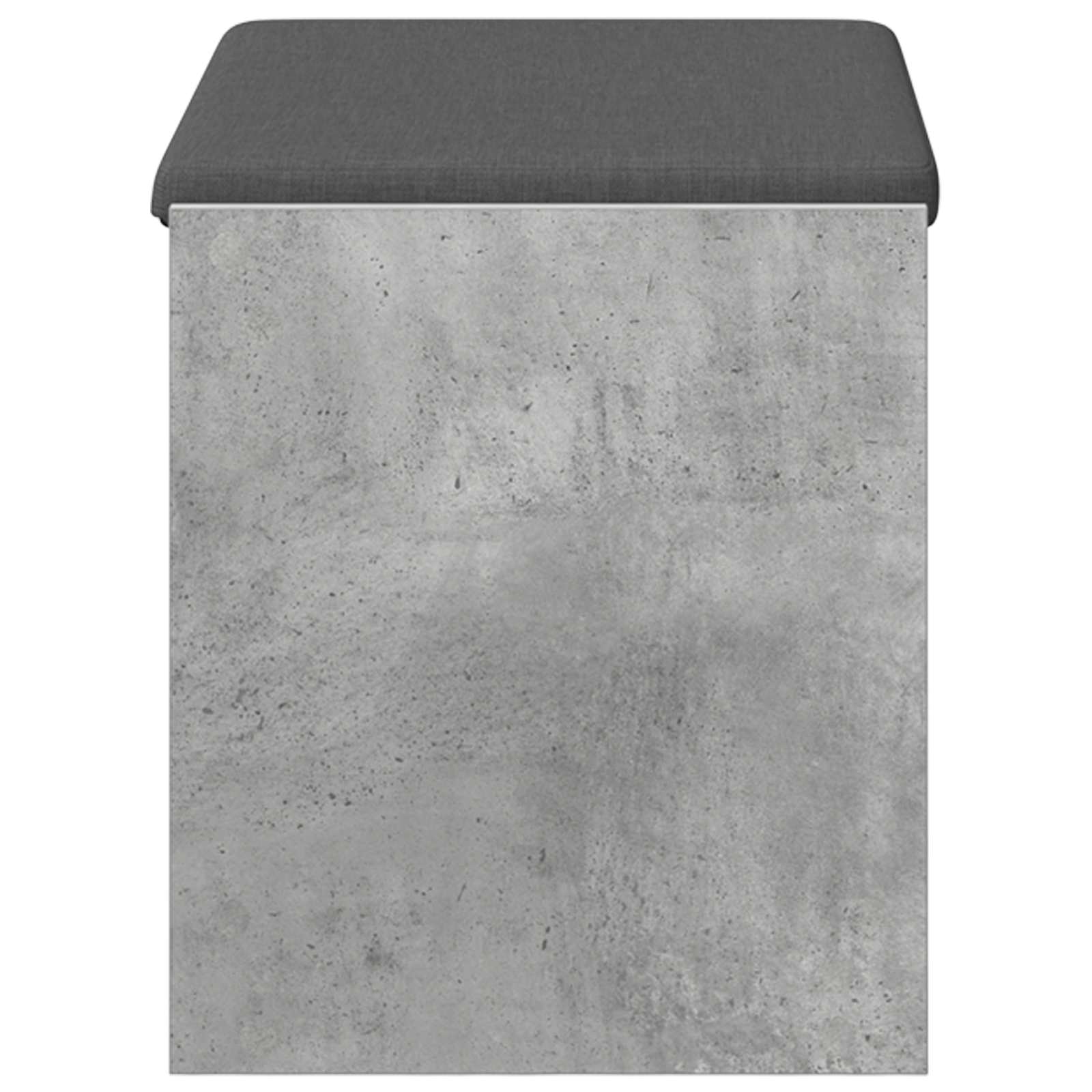 Banc d'entrée avec coussin Gris Béton 63 x 38 x 45 cm