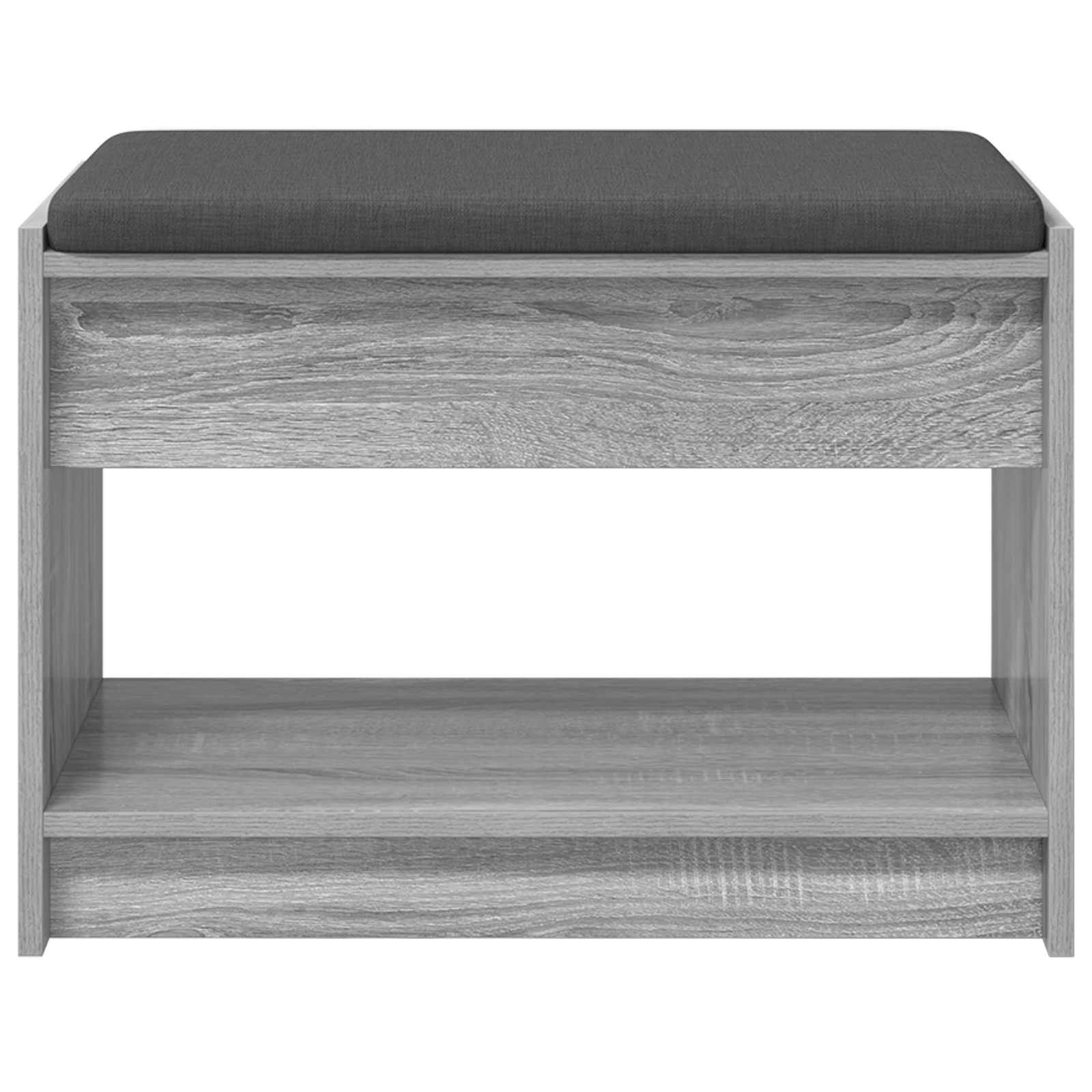 Banc d'entrée avec coussin Gris Sonoma 63 x 38 x 45 cm - XIOS
