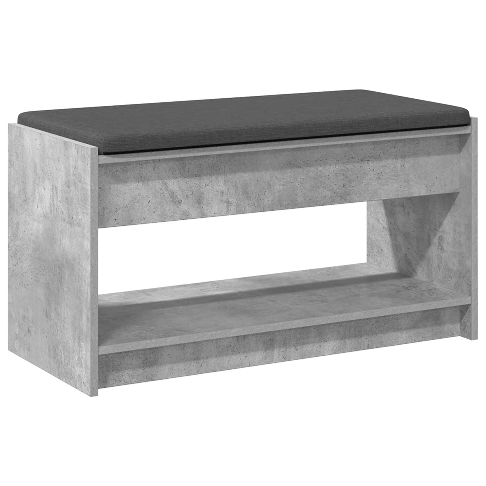 Banc d'entrée avec coussin Gris Béton 83 x 38 x 45 cm - XIOS