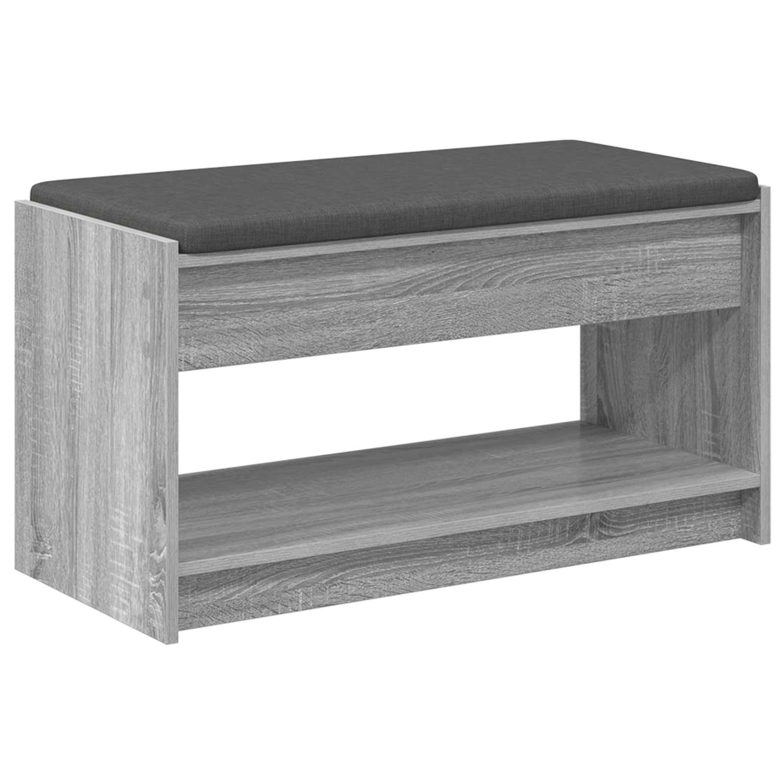 Banc d'entrée avec coussin Gris Sonoma 83 x 38 x 45 cm - XIOS