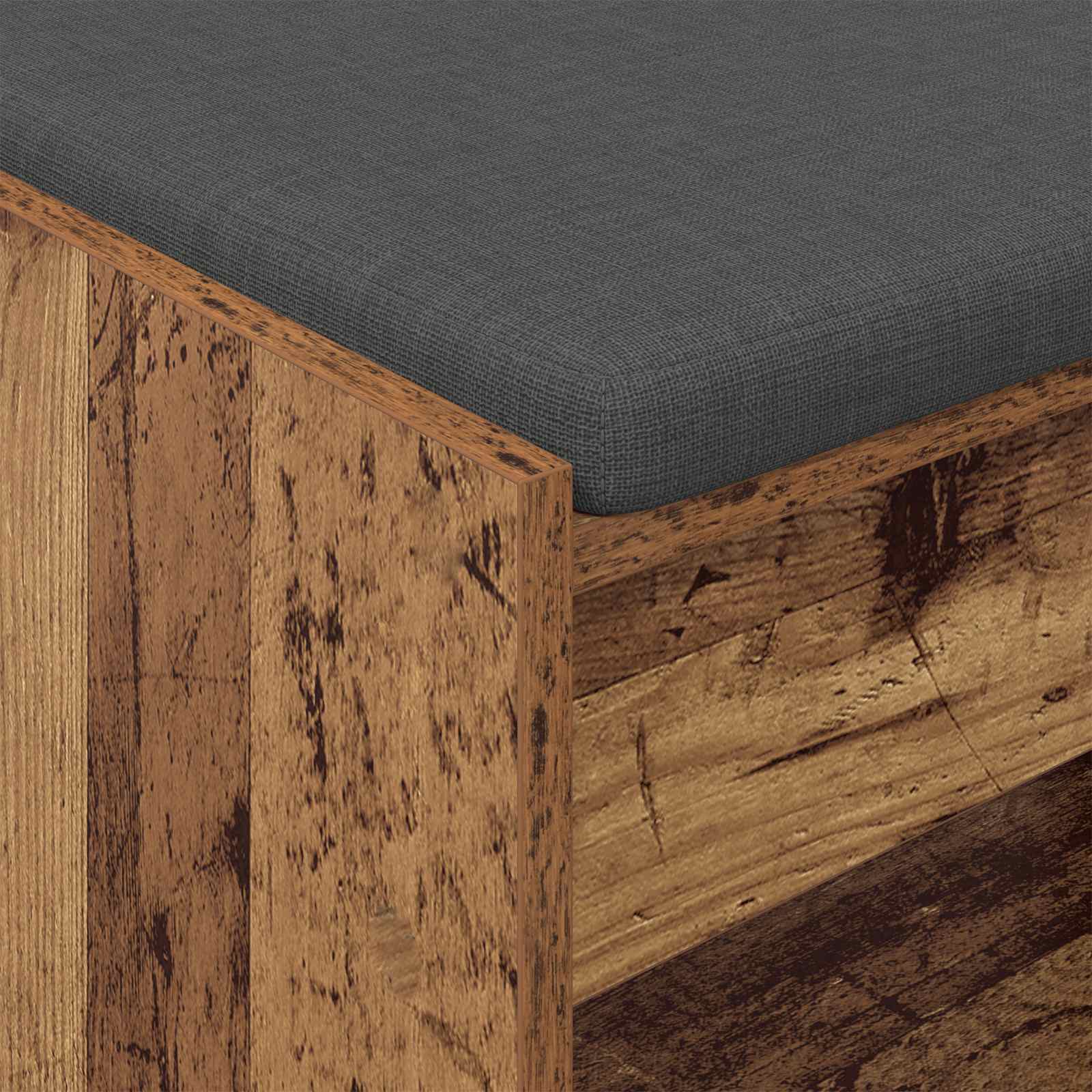 Banc d'entrée avec coussin Bois ancien 83 x 38 x 45 cm - XIOS