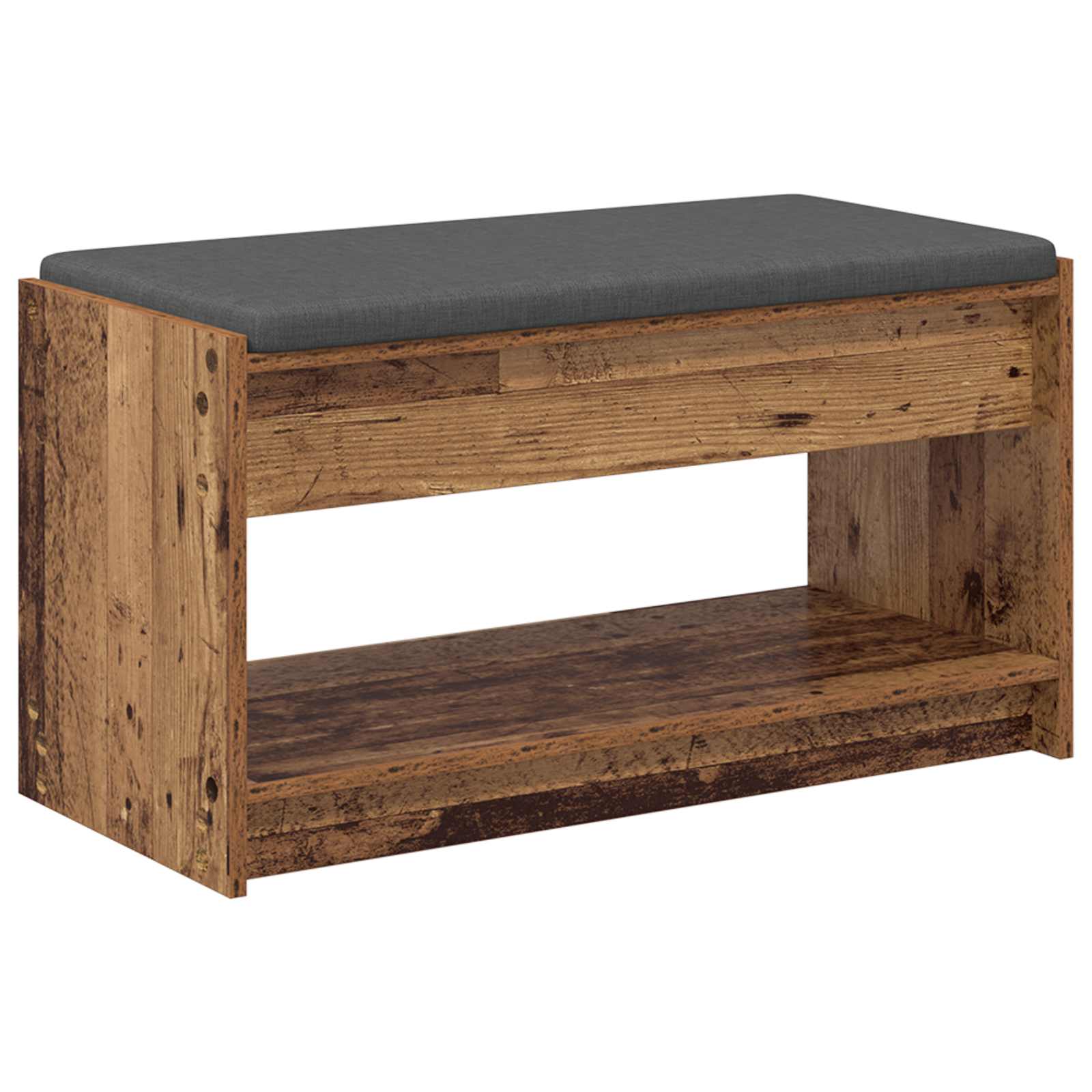 Banc d'entrée avec coussin Bois ancien 83 x 38 x 45 cm - XIOS