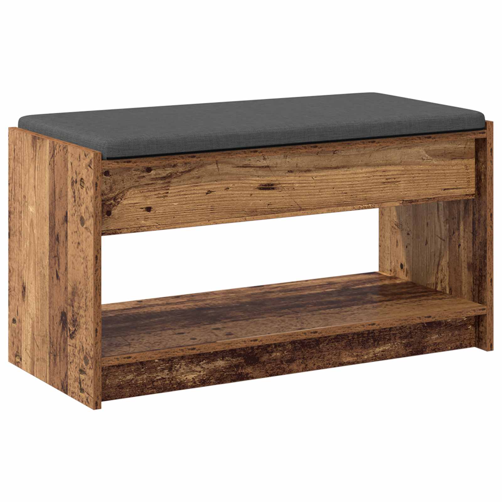 Banc d'entrée avec coussin Bois ancien 83 x 38 x 45 cm - XIOS