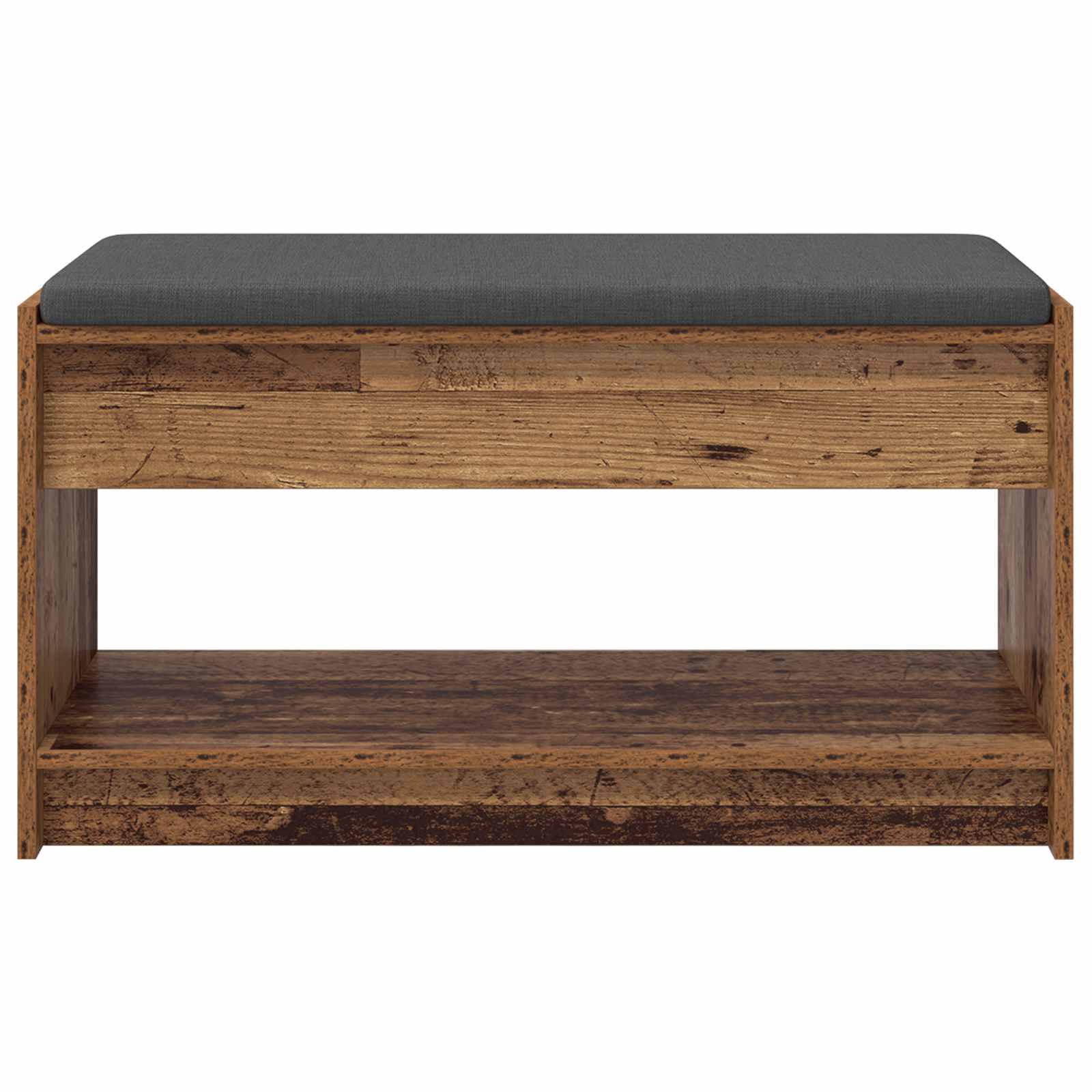 Banc d'entrée avec coussin Bois ancien 83 x 38 x 45 cm - XIOS