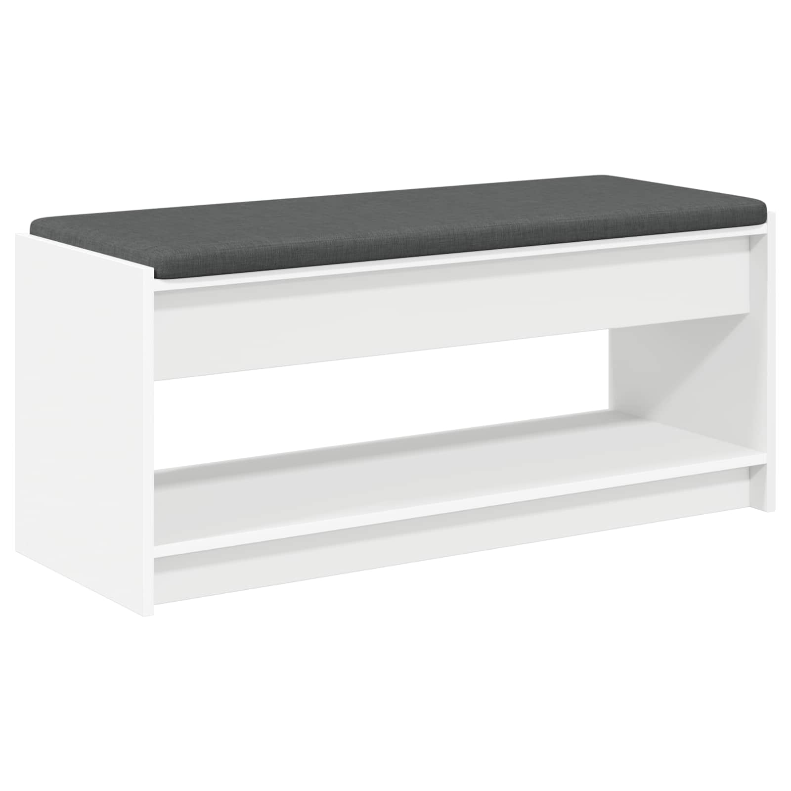 Banc d'entrée avec coussin avec étagère Blanc 103 x 38 x 45 cm - XIOS
