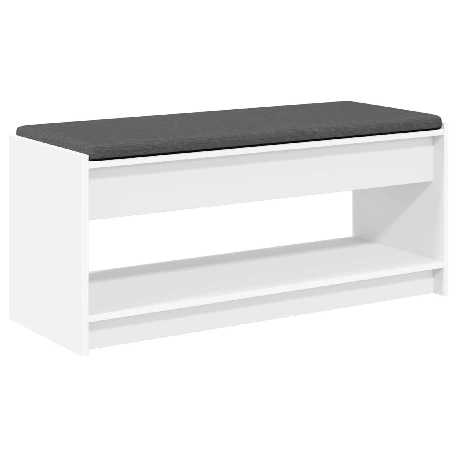 Banc d'entrée avec coussin avec étagère Blanc 103 x 38 x 45 cm - XIOS