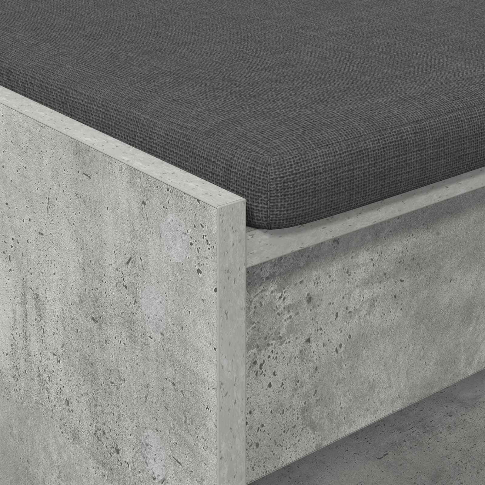 Banc d'entrée avec coussin Gris béton 103 x 38 x 45 cm - XIOS