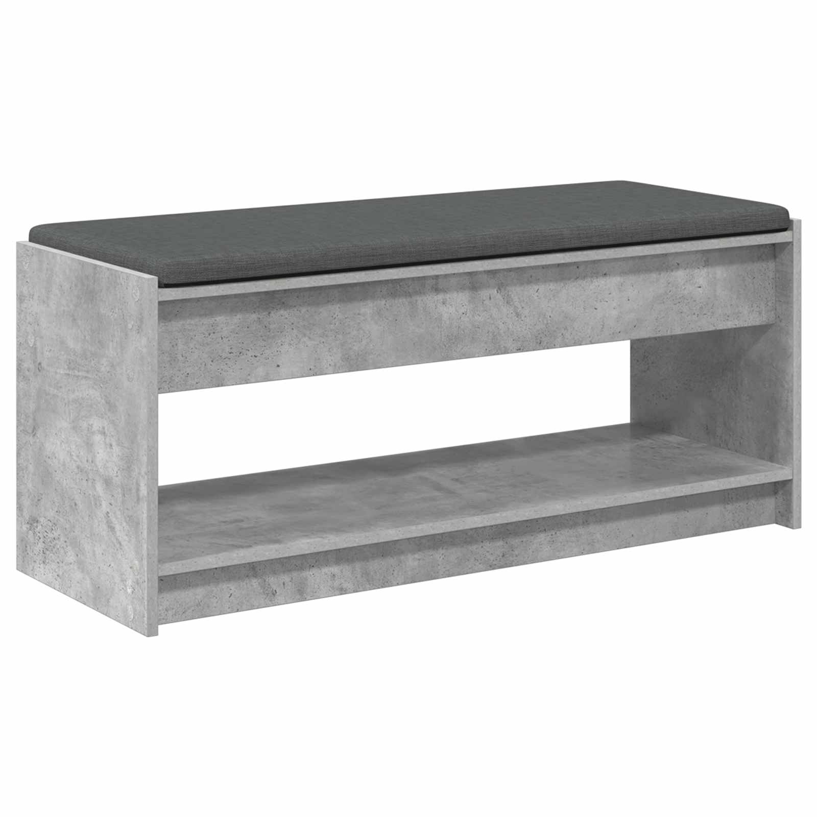 Banc d'entrée avec coussin Gris béton 103 x 38 x 45 cm - XIOS