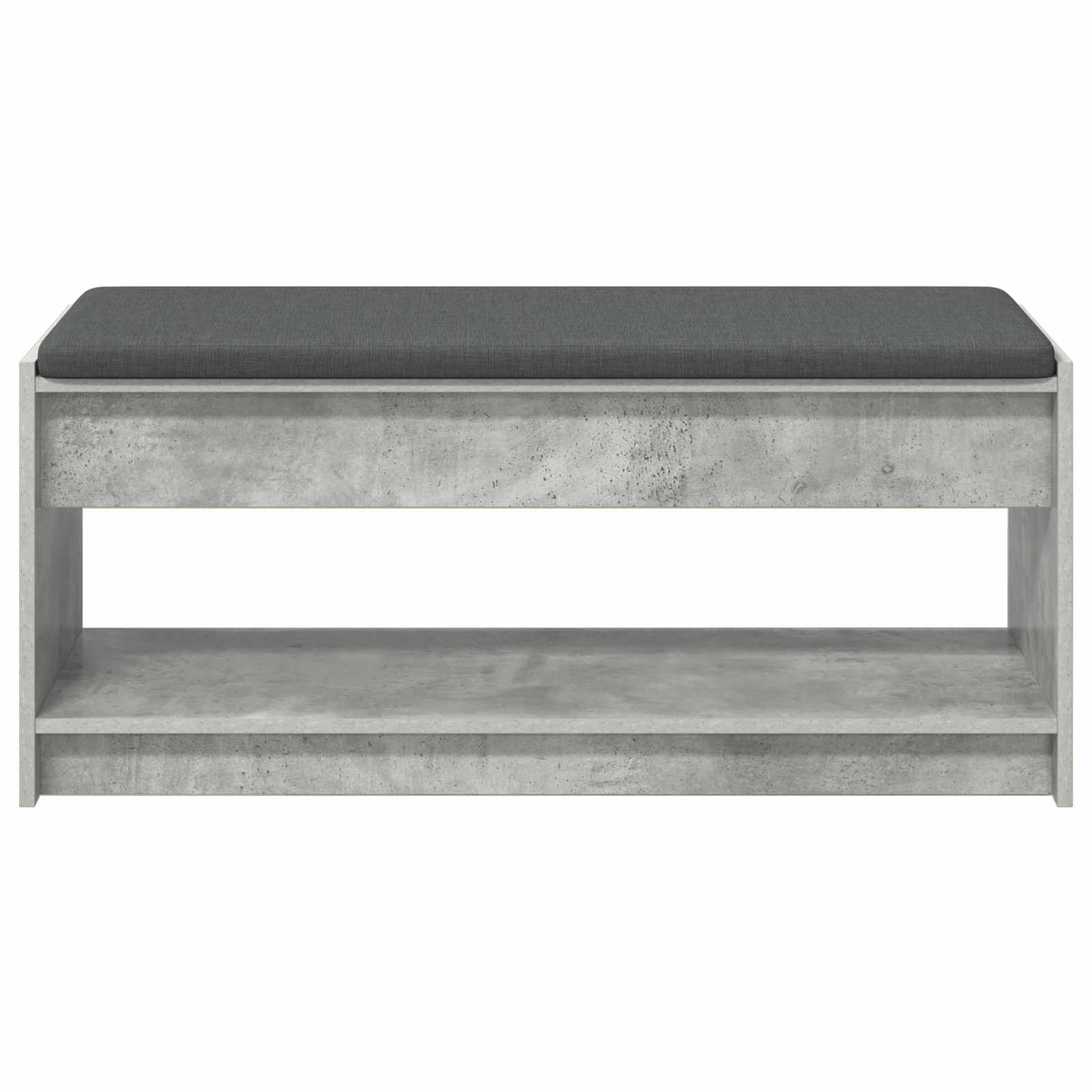Banc d'entrée avec coussin Gris béton 103 x 38 x 45 cm - XIOS