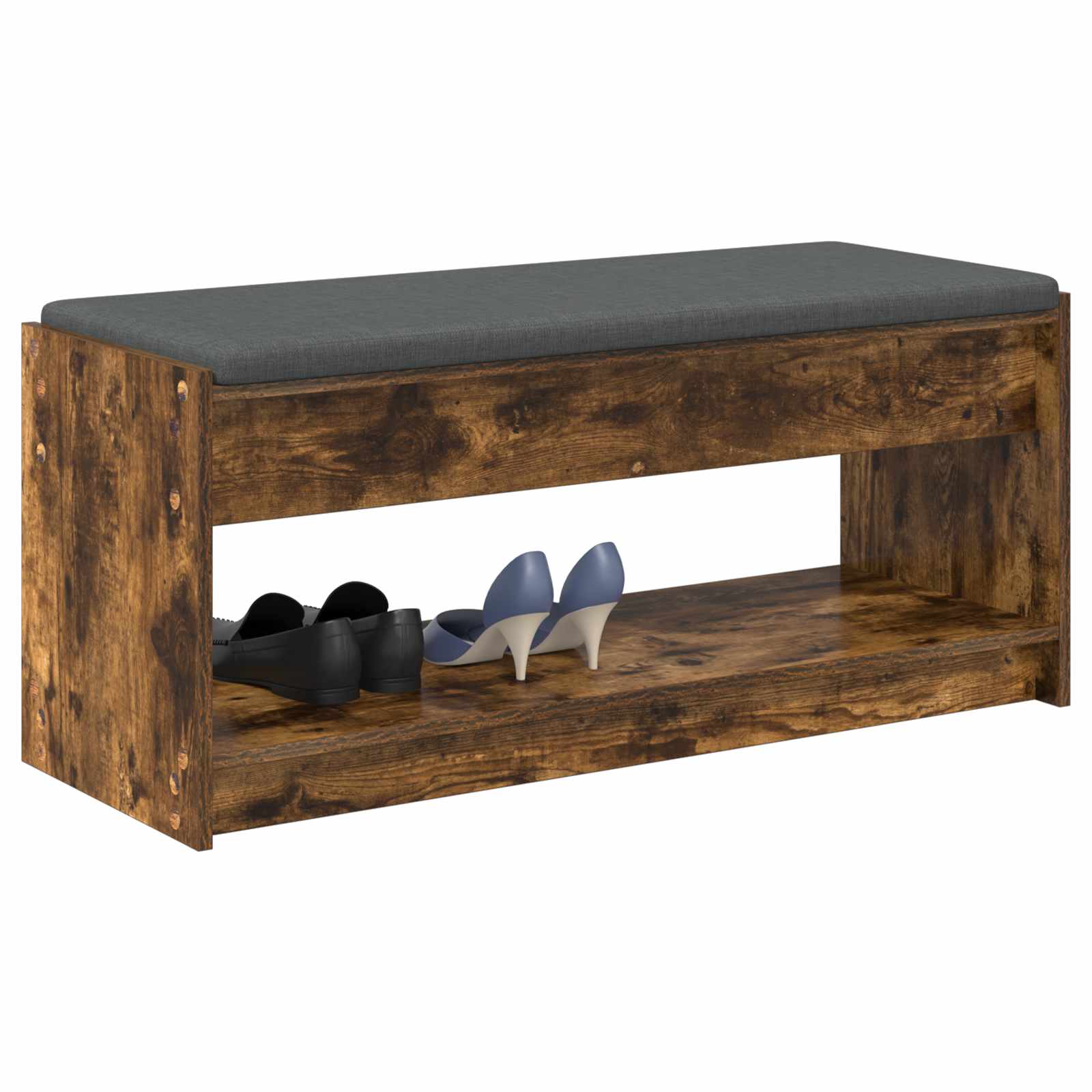 Banc d'entrée avec coussin Chêne fumé 103 x 38 x 45 cm - XIOS
