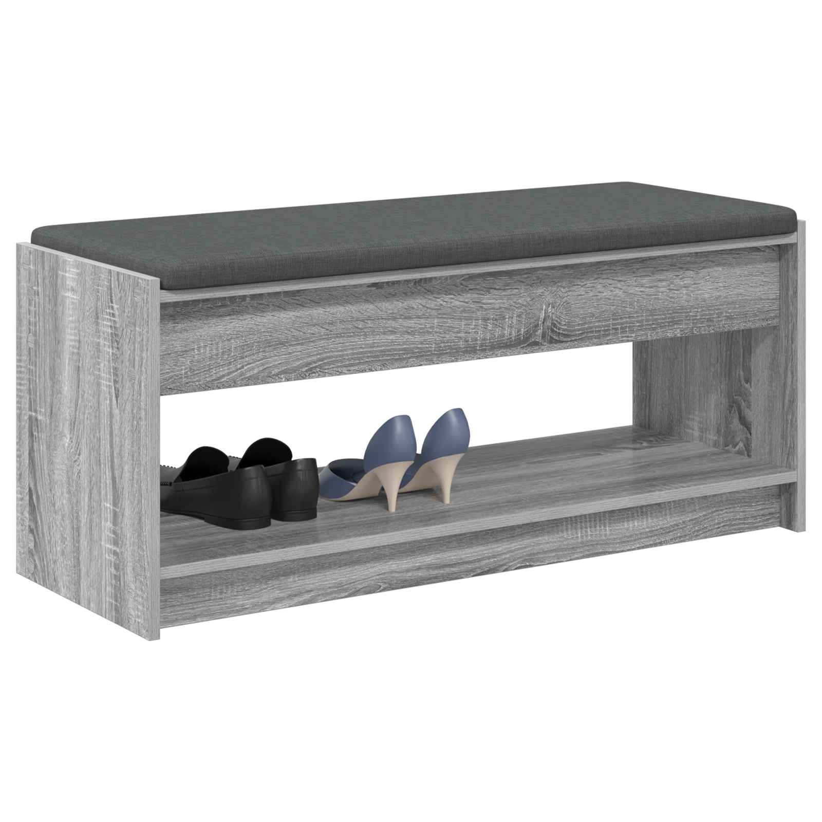 Banc d'entrée avec coussin Gris Sonoma 103 x 38 x 45 cm - XIOS
