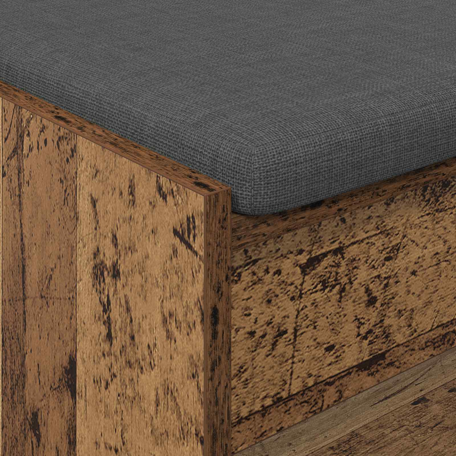 Banc d'entrée avec coussin Bois ancien 103 x 38 x 45 cm - XIOS