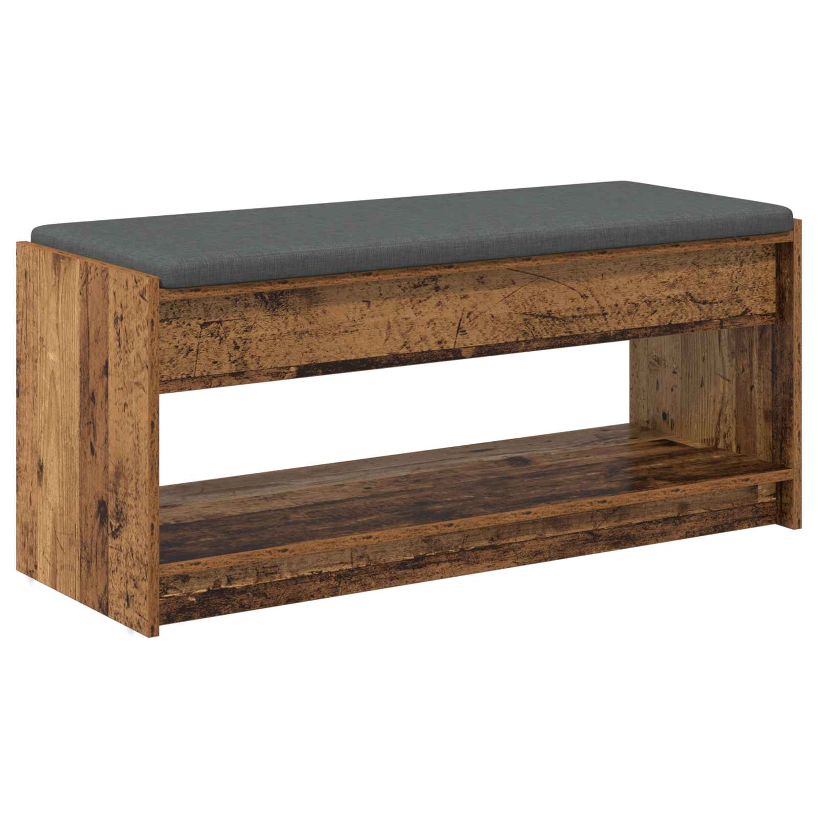 Banc d'entrée avec coussin Bois ancien 103 x 38 x 45 cm - XIOS