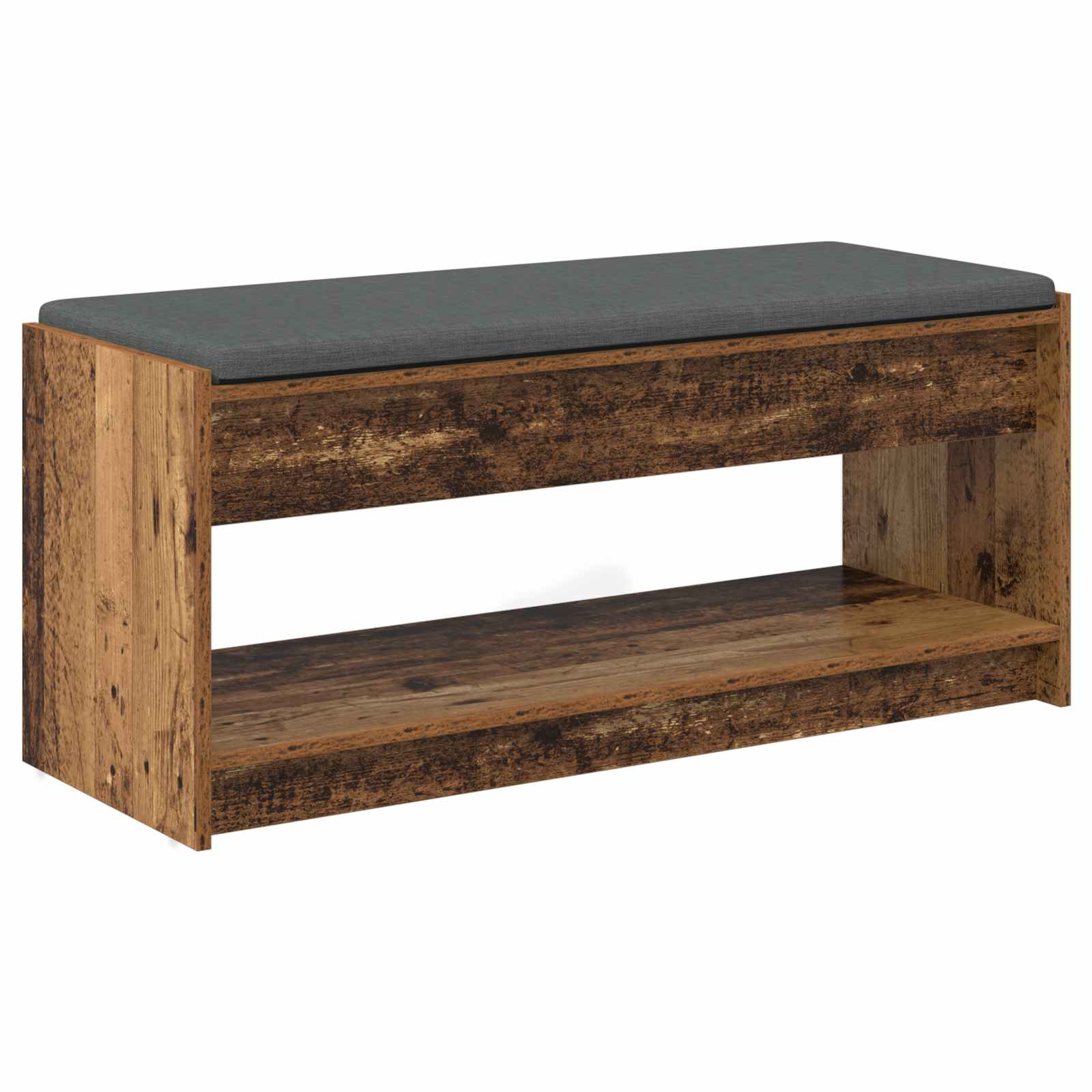 Banc d'entrée avec coussin Bois ancien 103 x 38 x 45 cm - XIOS