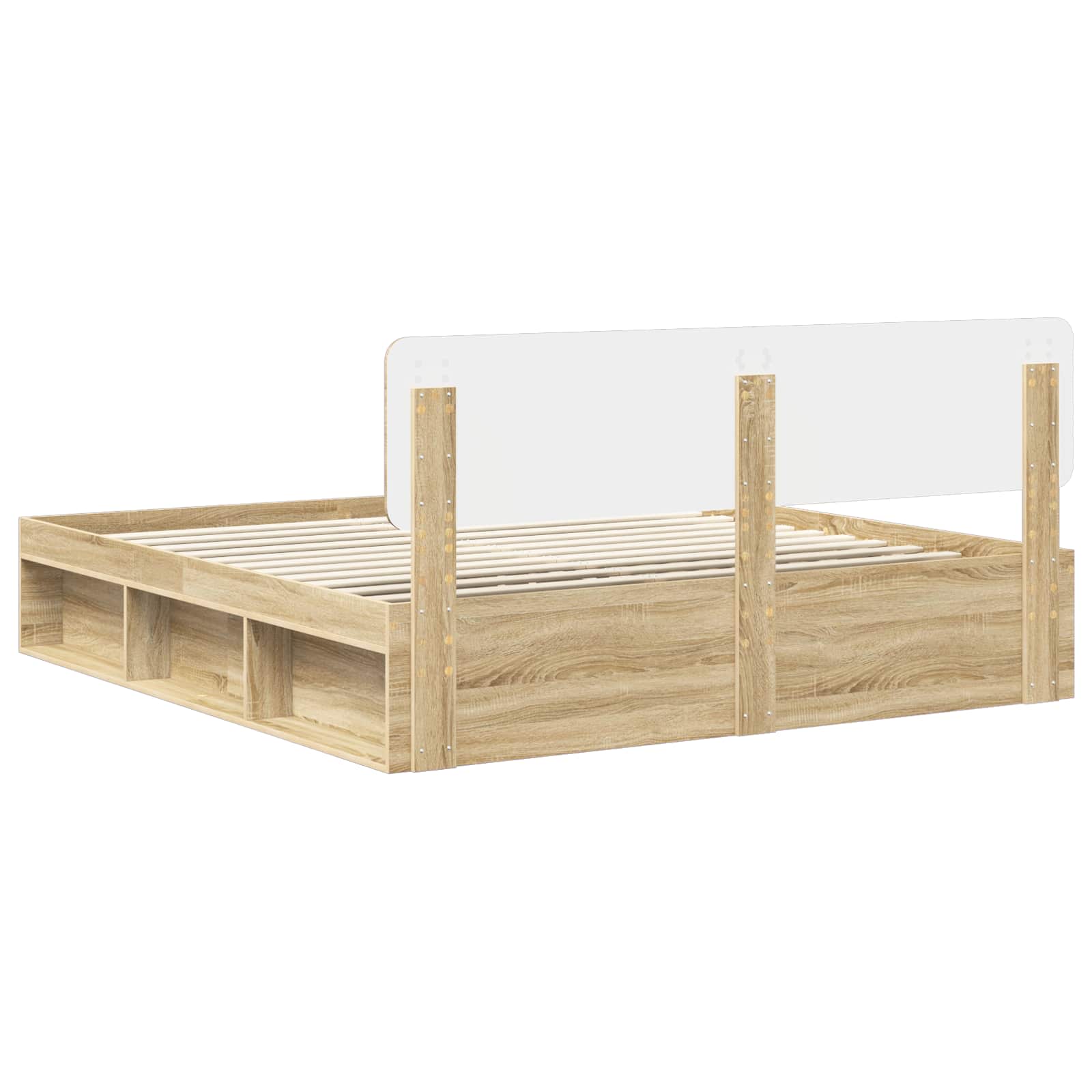 Cadre de lit Chêne Sonoma 200 x 200 cm Pin massif