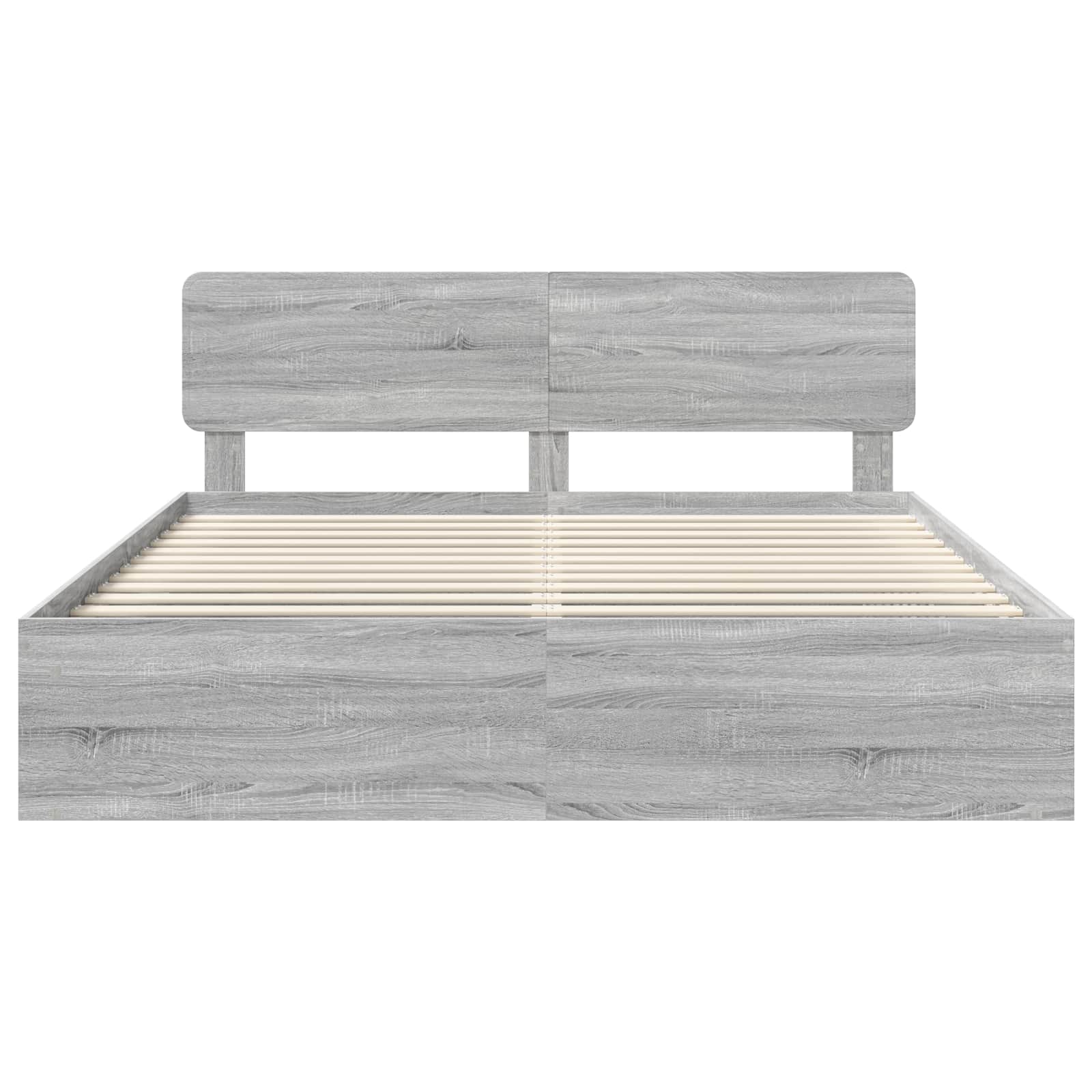 Cadre de lit Gris Sonoma 200 x 200 cm Pin massif - XIOS