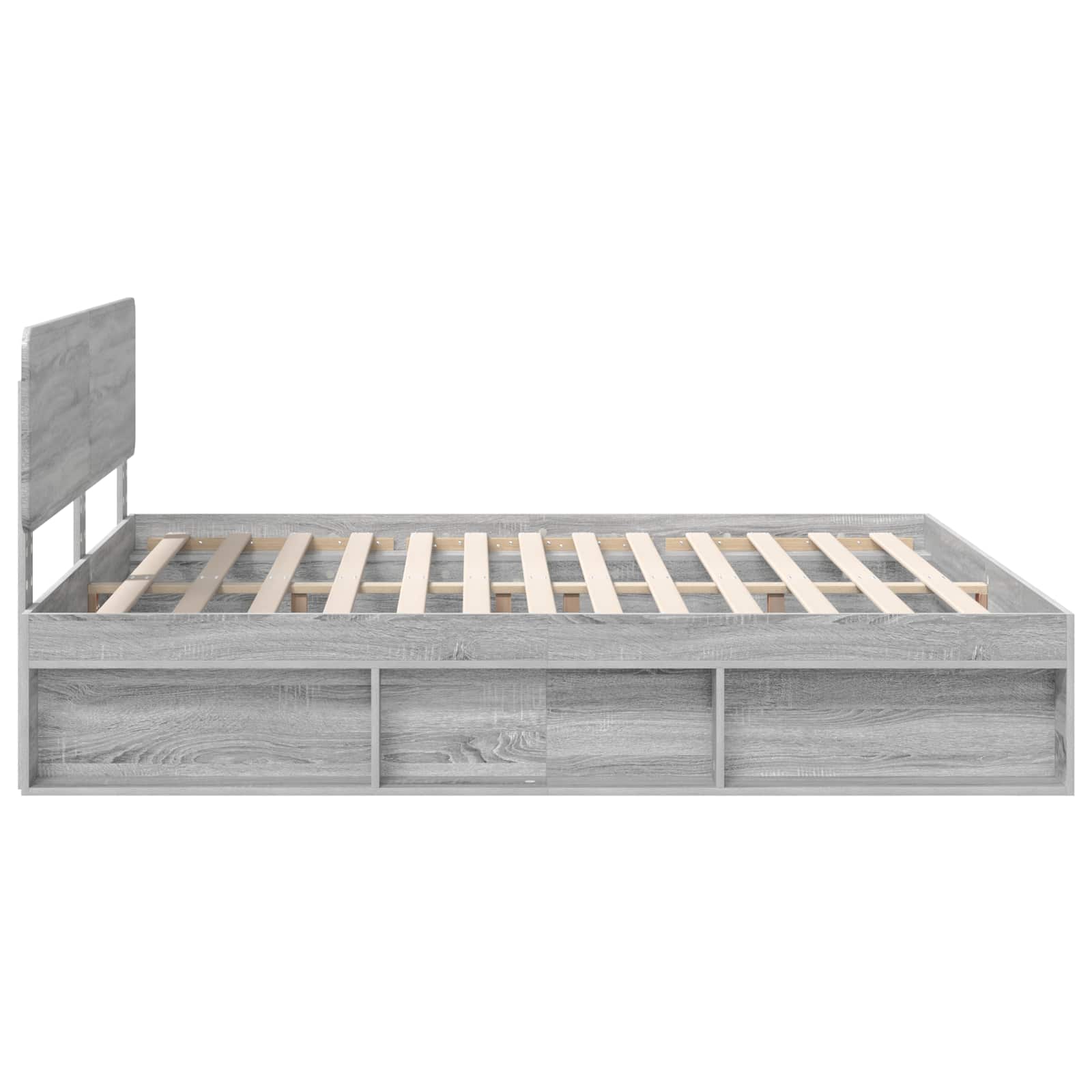 Cadre de lit Gris Sonoma 200 x 200 cm Pin massif - XIOS