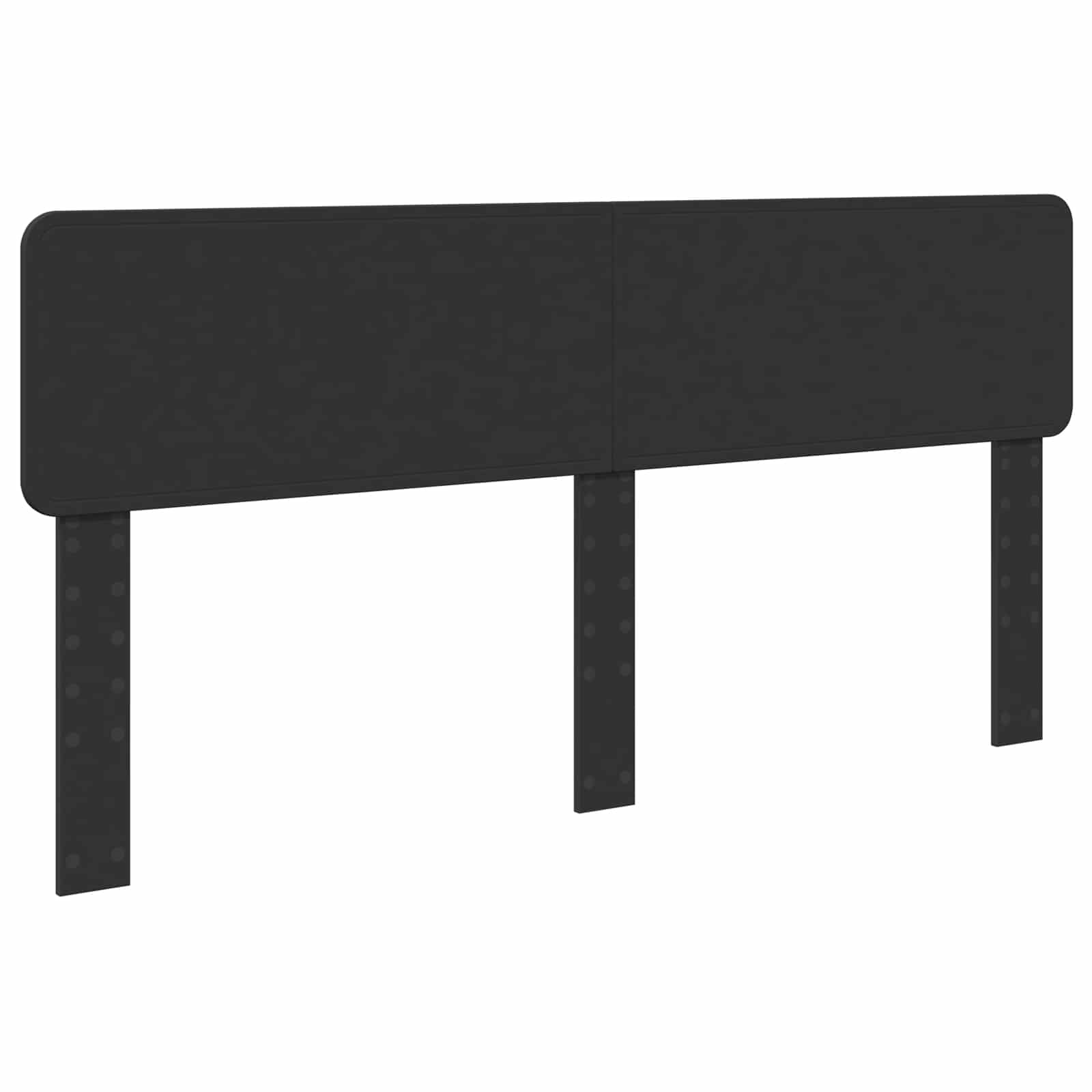 Cadre de lit avec tête de lit Noir 180 x 200 cm Pin massif - XIOS