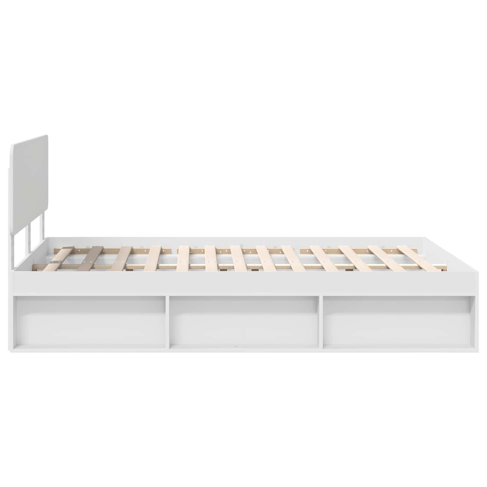 Cadre de lit avec tête de lit Blanc 150 x 200 cm Pin massif - XIOS