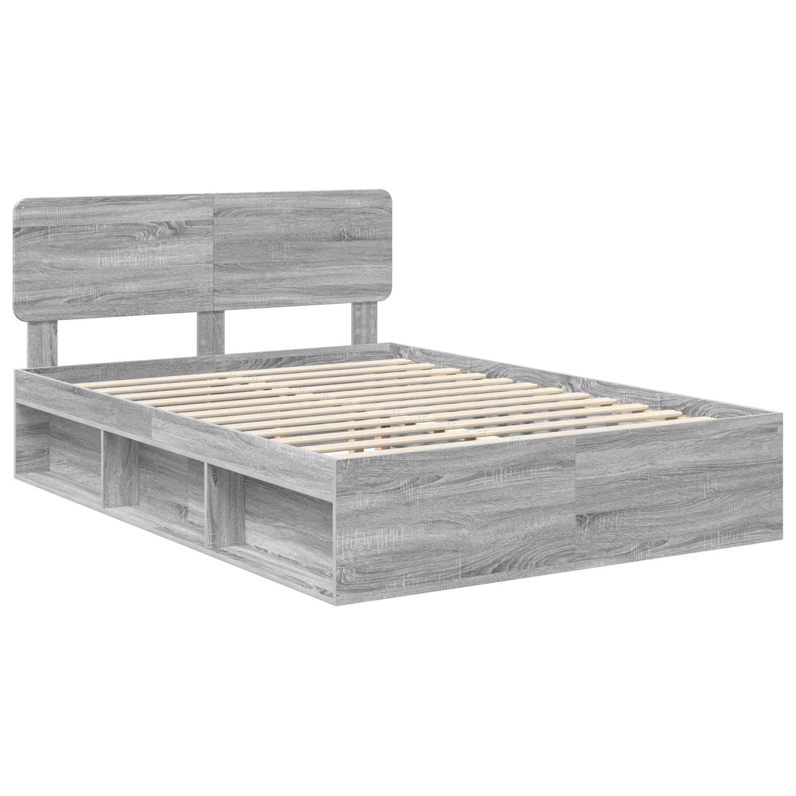 Cadre de lit Gris Sonoma 150 x 200 cm Pin massif - XIOS