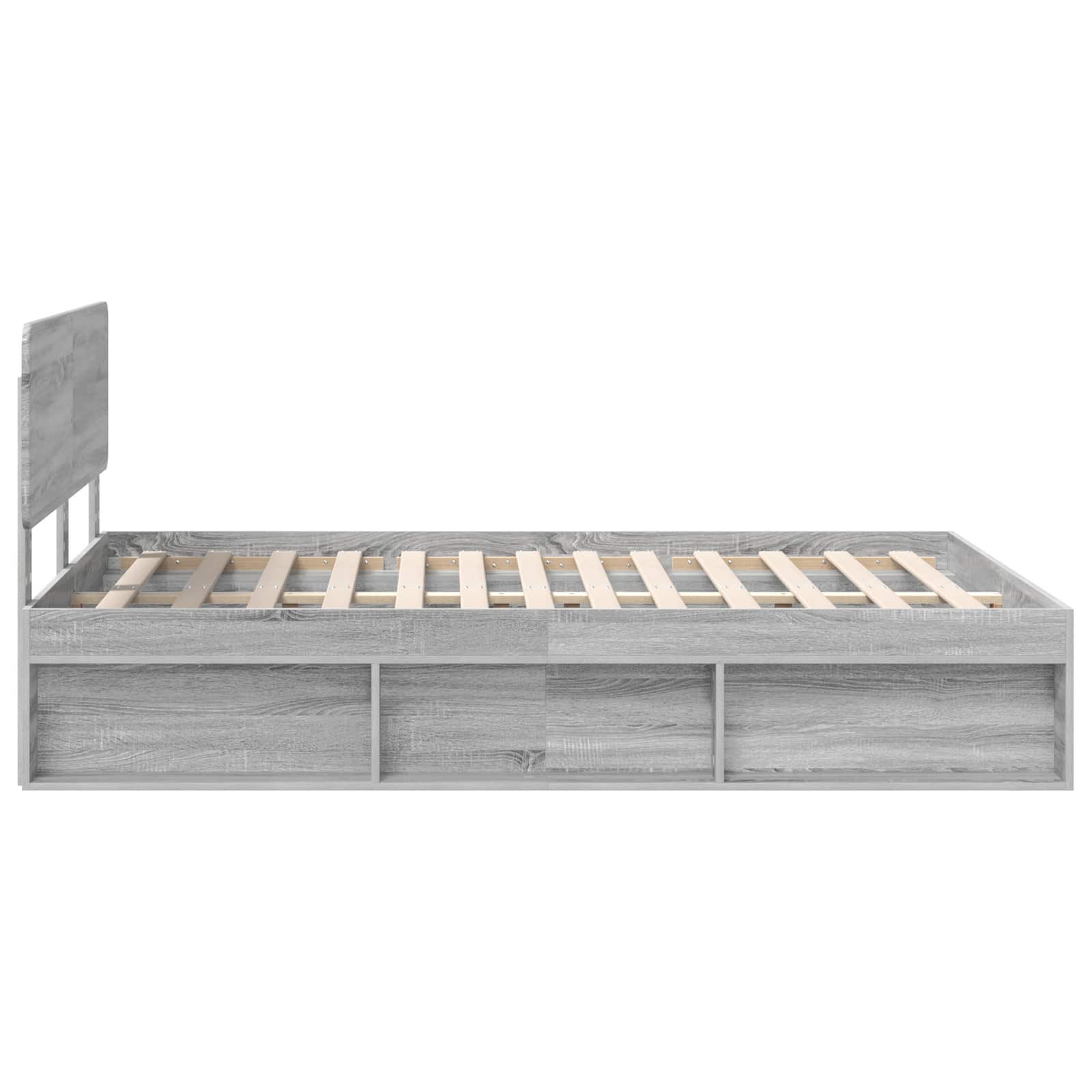 Cadre de lit Gris Sonoma 150 x 200 cm Pin massif - XIOS