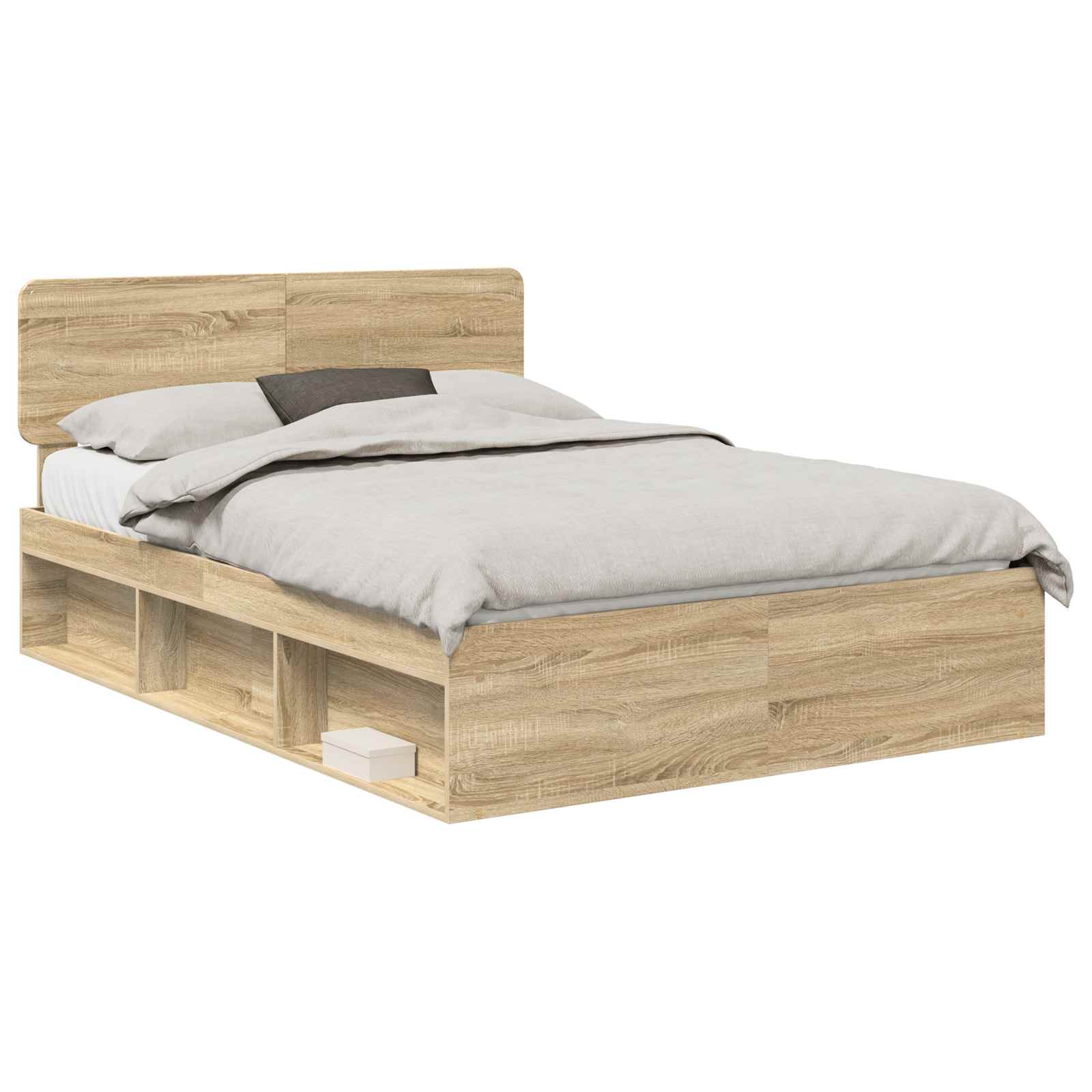 Cadre de lit avec tête de lit Sonoma 140 x 190 cm Pin massif - XIOS