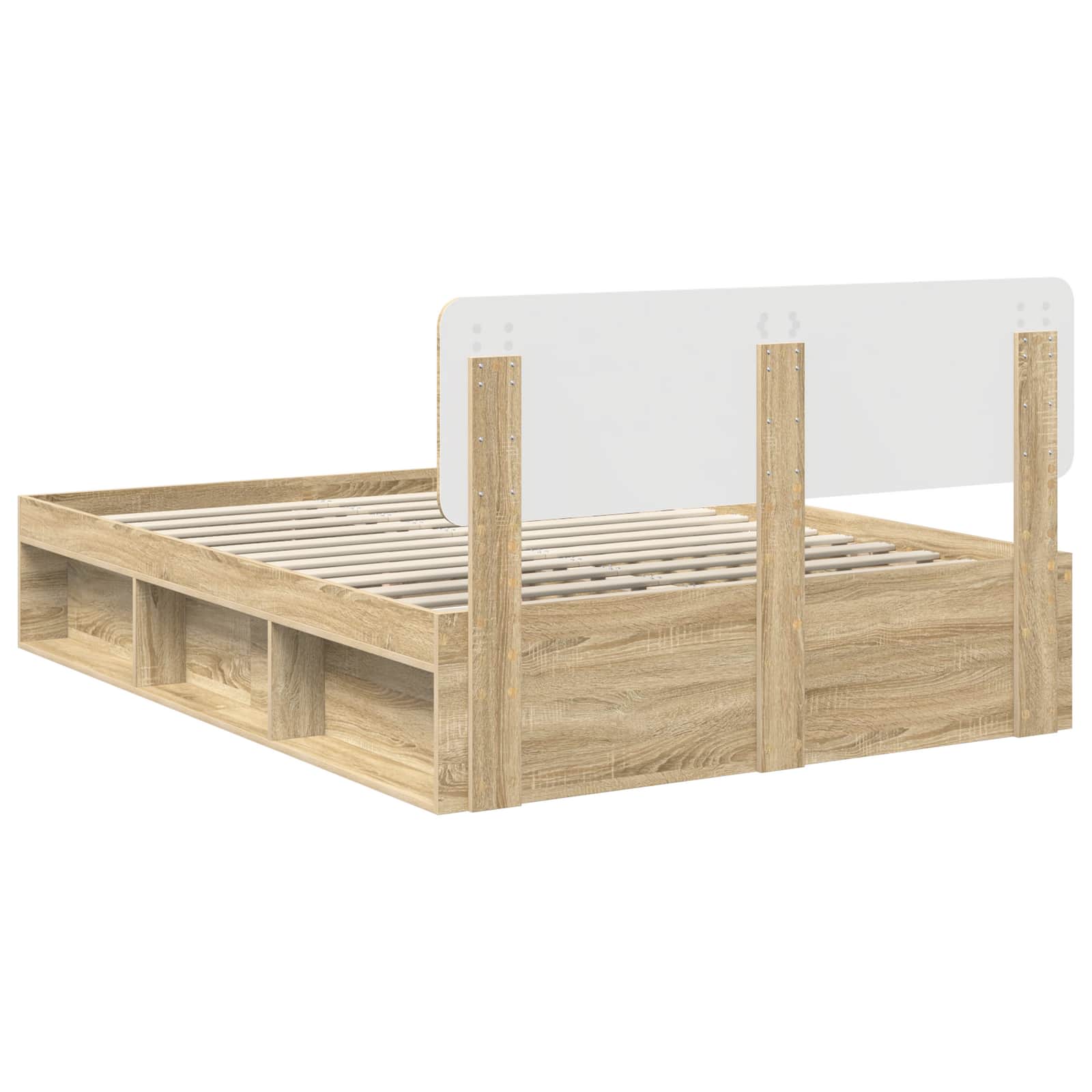 Cadre de lit avec tête de lit Sonoma 140 x 190 cm Pin massif - XIOS