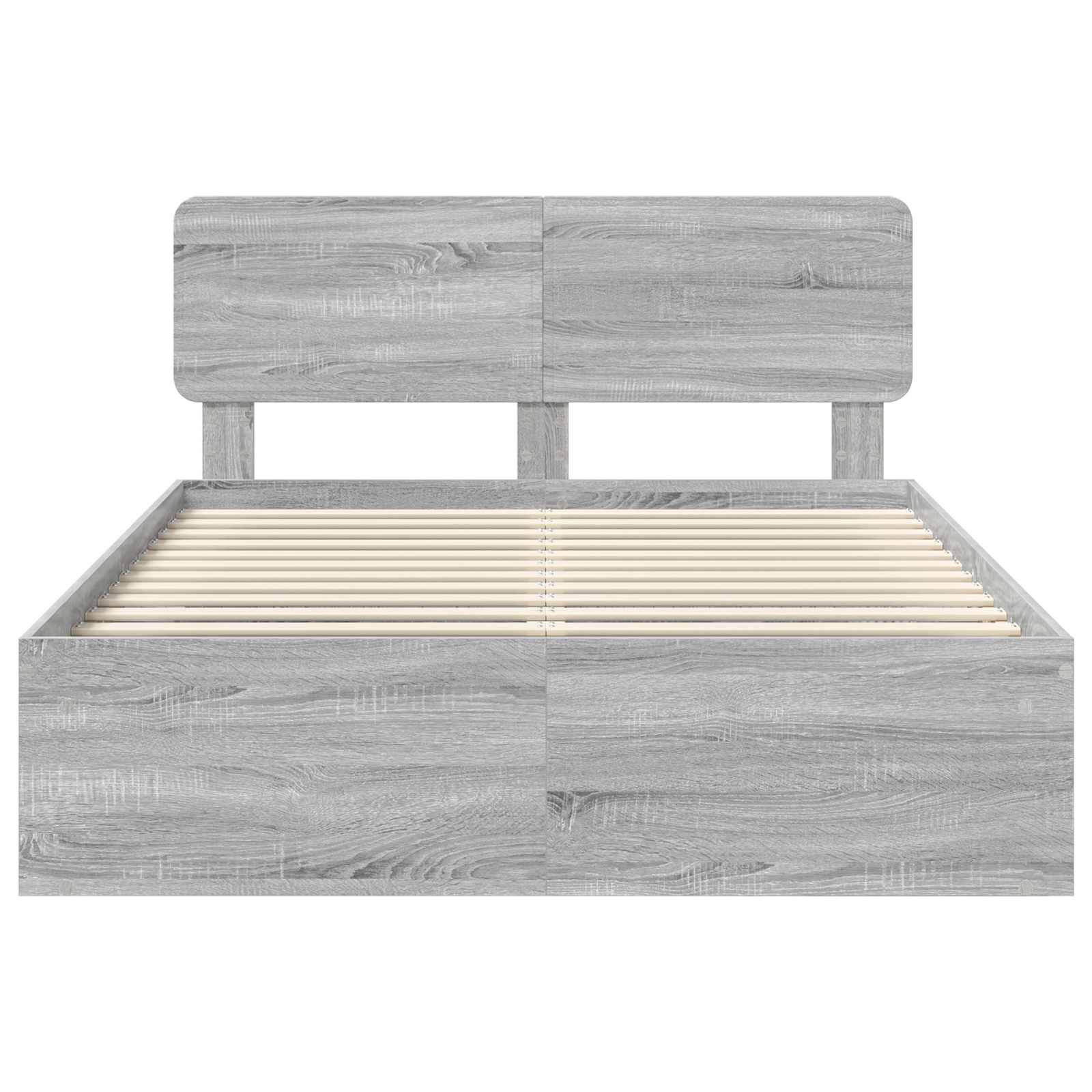 Cadre de lit Gris Sonoma 140 x 190 cm Pin massif - XIOS