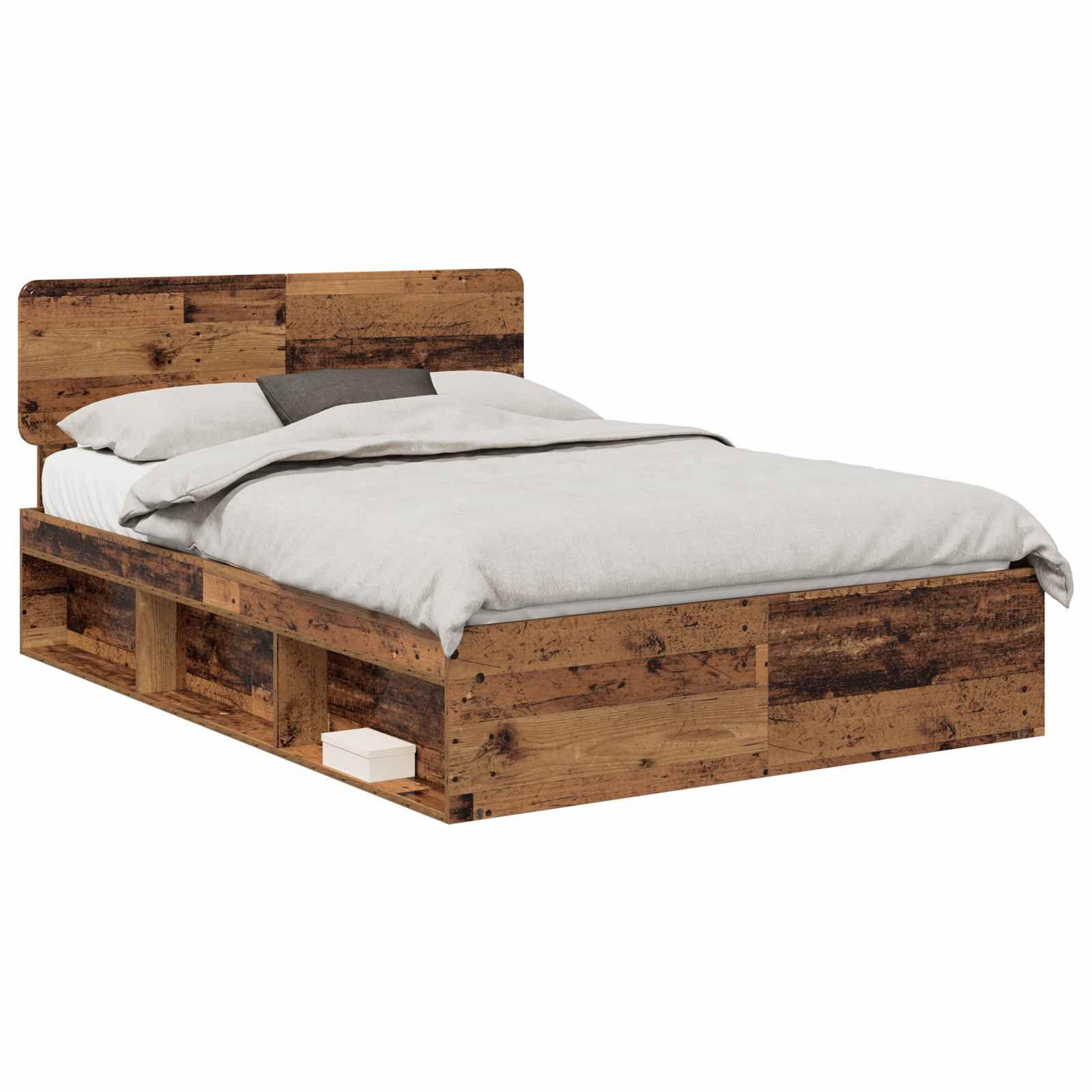 Cadre de lit Bois ancien 140 x 190 cm Pin massif - XIOS