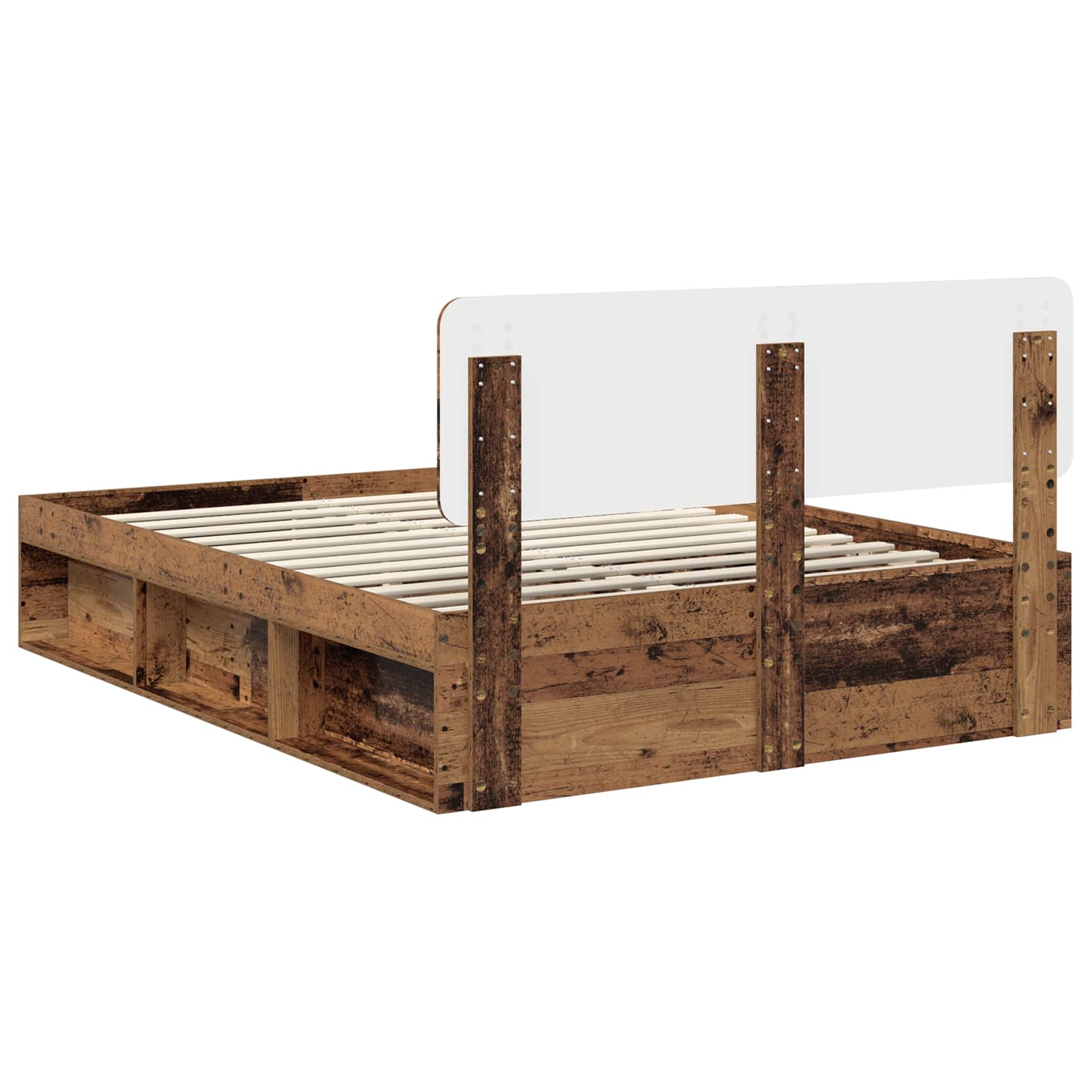Cadre de lit Bois ancien 140 x 190 cm Pin massif - XIOS